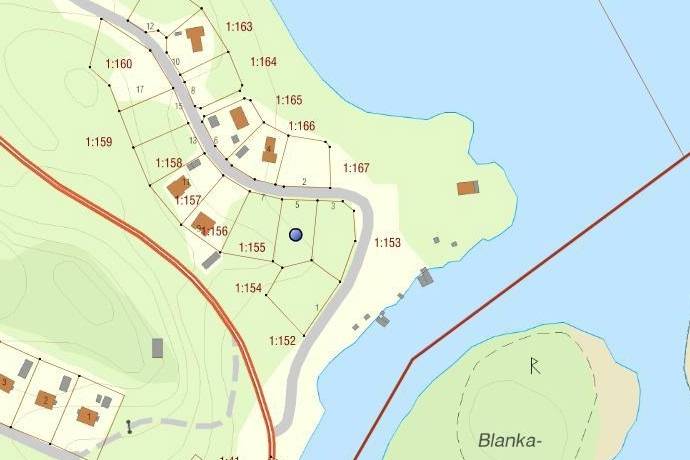 Bild 1: tomt på Blankaviksvägen 5, Västerviks kommun Solstadström