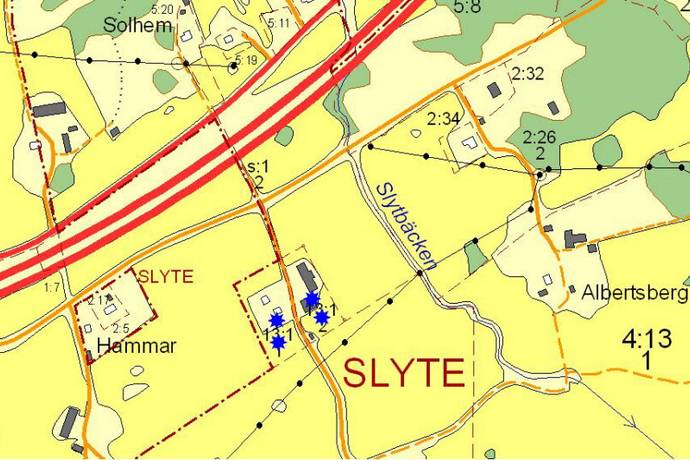 Bild 1: tomt på Slyte 408, Örebro kommun Slyte