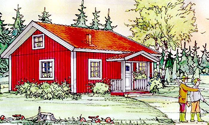 Bild 1: villa på Tjädervägen 9, 544 92 Hjo, Hjo kommun Långeruder Hjo Västergötland