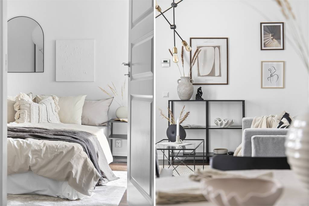 Image inspired by the article "Färingsöhuset bjuder på designklassiker, tavelvägg och gröna växter"