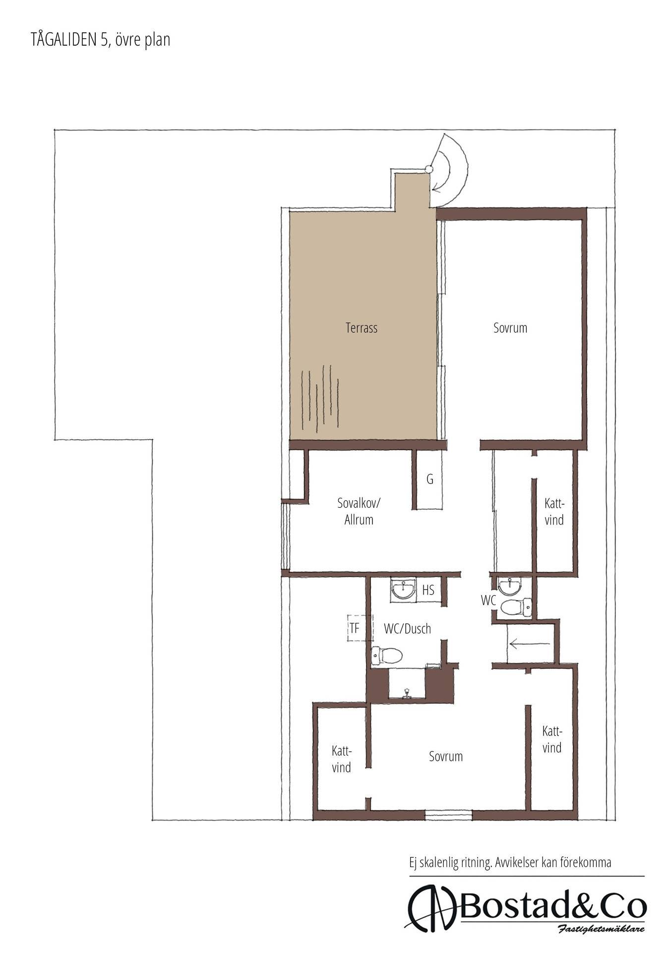 7 rum Villa på Tågaliden 5 Söndrum Halmstads kommun - bild 62