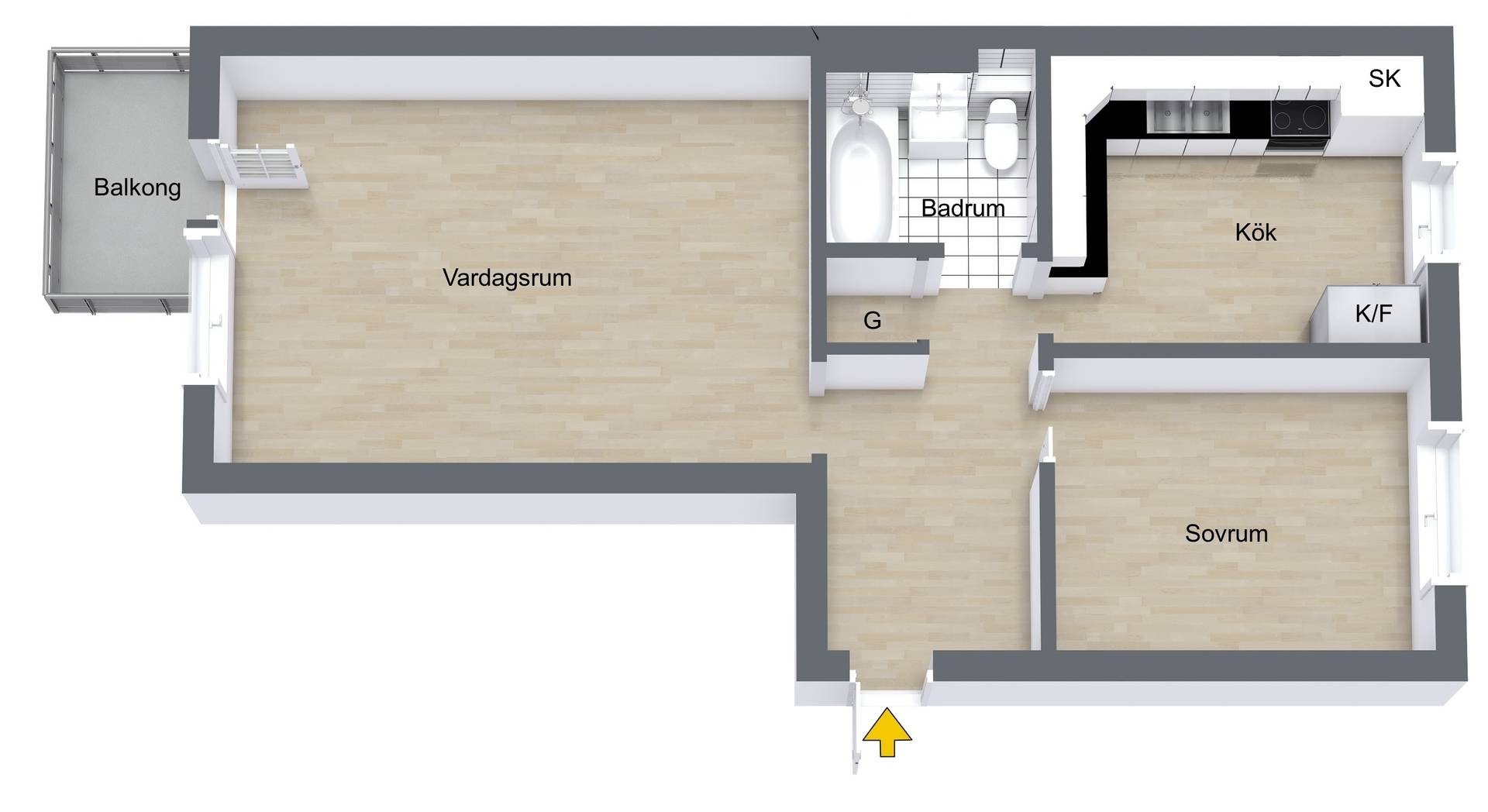 2 rum Lägenhet på Egilsgatan 3C Svartbäcken Uppsala kommun - bild 33