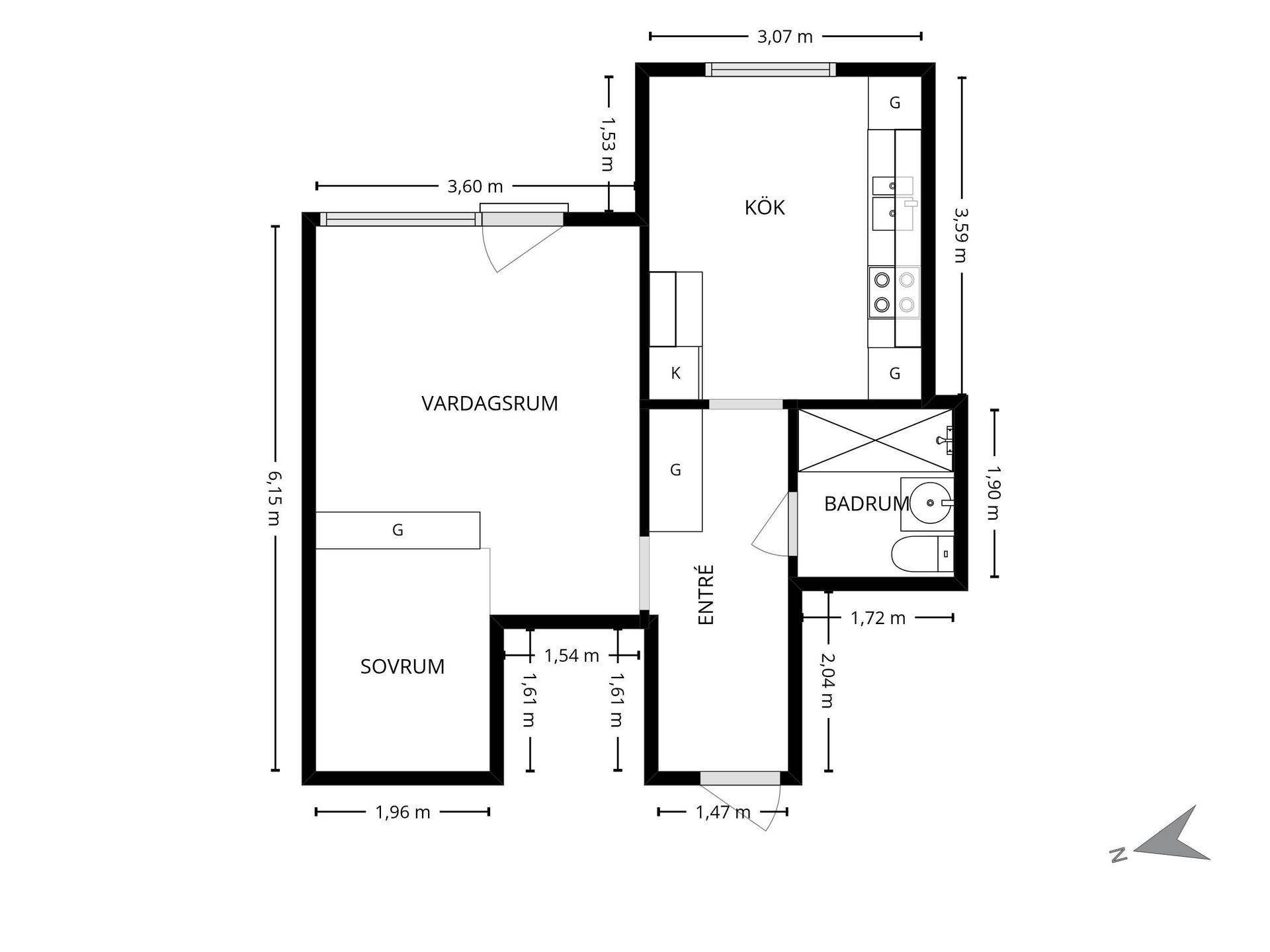 1 rum Lägenhet på Lindormsgatan 23 Sjöbo Borås kommun - bild 19