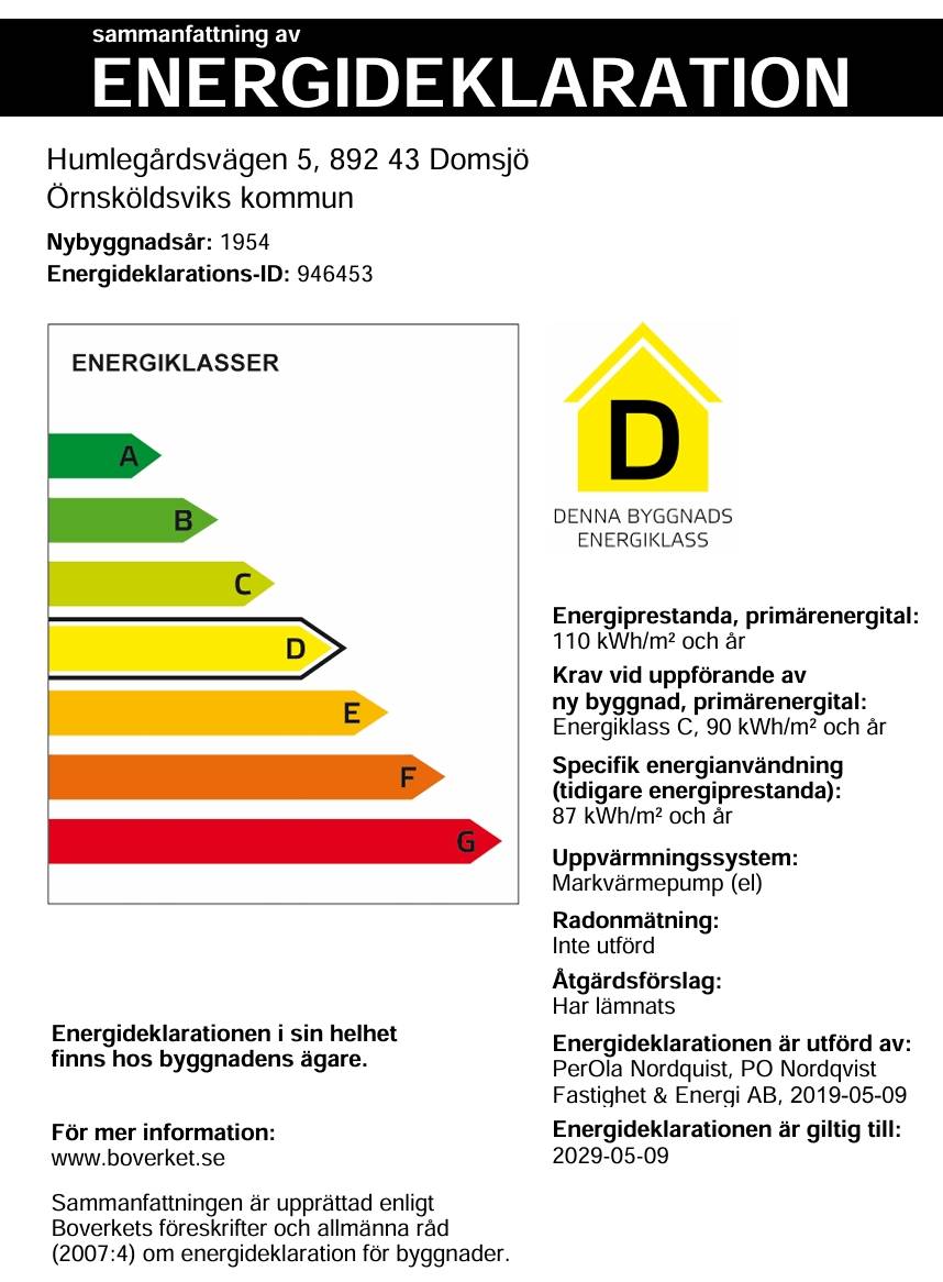 5 rum Villa på Humlegårdsvägen 5 Domsjö Örnsköldsviks kommun - bild 21