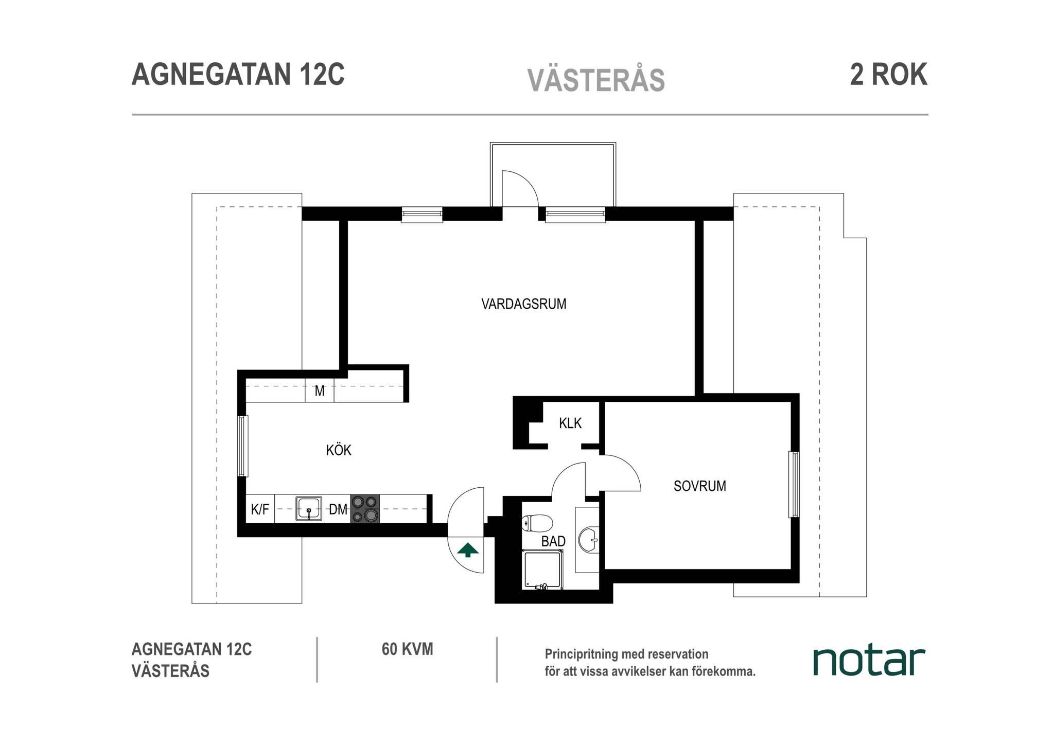 2 rum Lägenhet på Agnegatan 12C Blåsbo Västerås kommun - bild 21