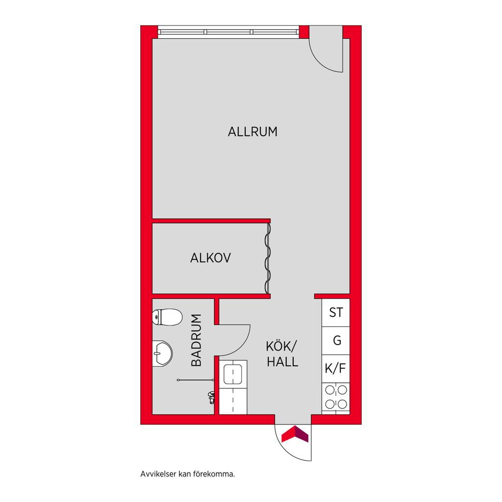 1 rum Lägenhet på Ångermanlandsgatan 14B Älgen Örnsköldsviks kommun - bild 9