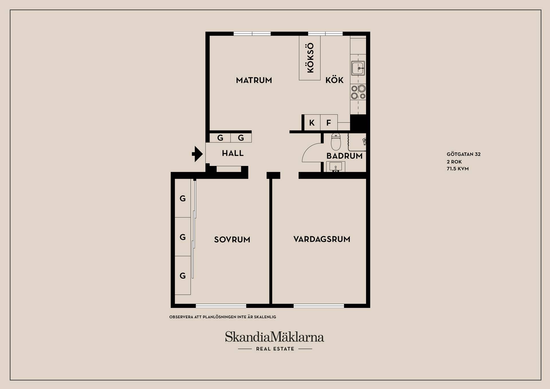 2 rum Lägenhet på Götgatan 32 Vasastaden Linköpings kommun - bild 25