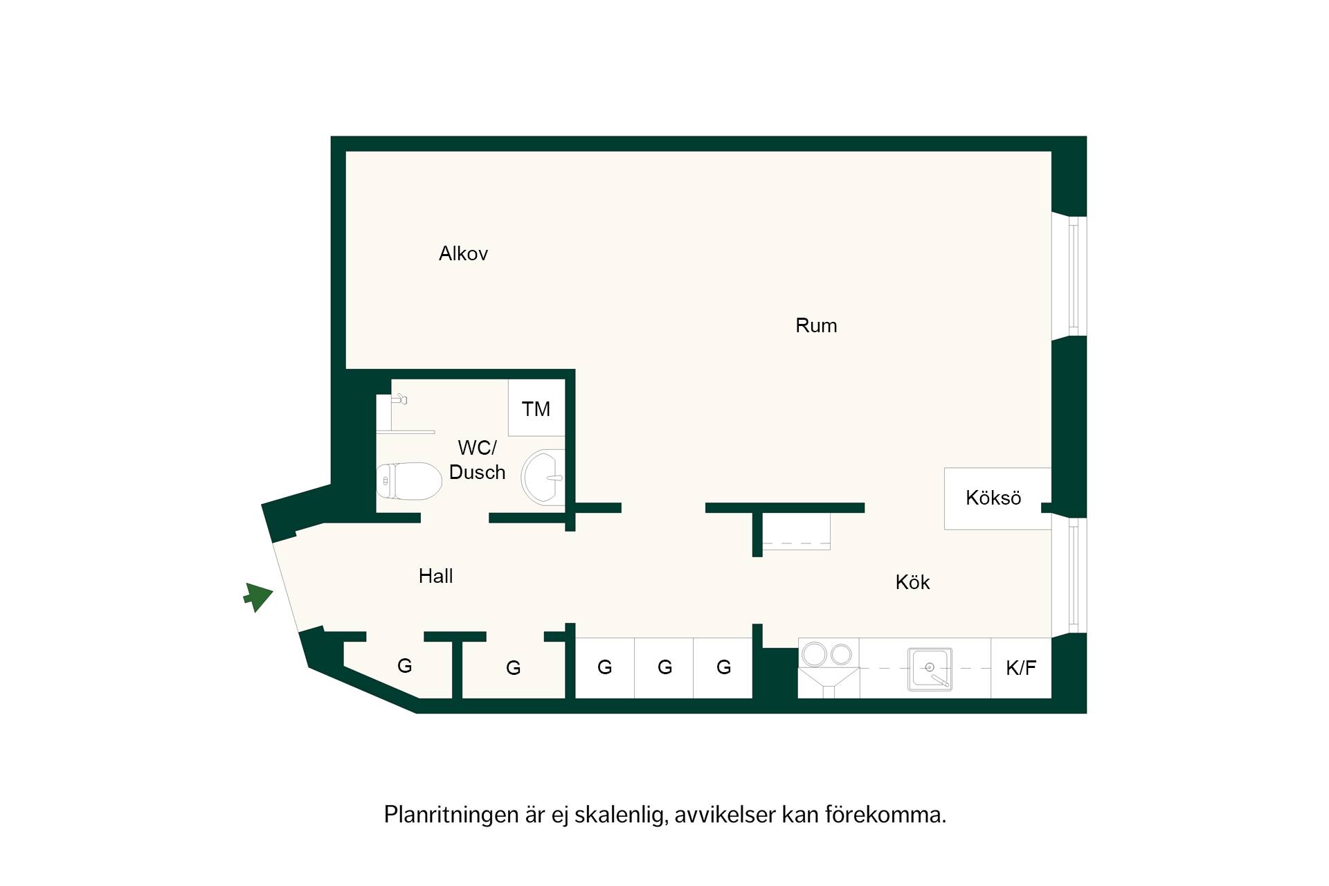 1.5 rum Lägenhet på Erstagatan 23, 4 tr Södermalm Stockholms kommun - bild 19