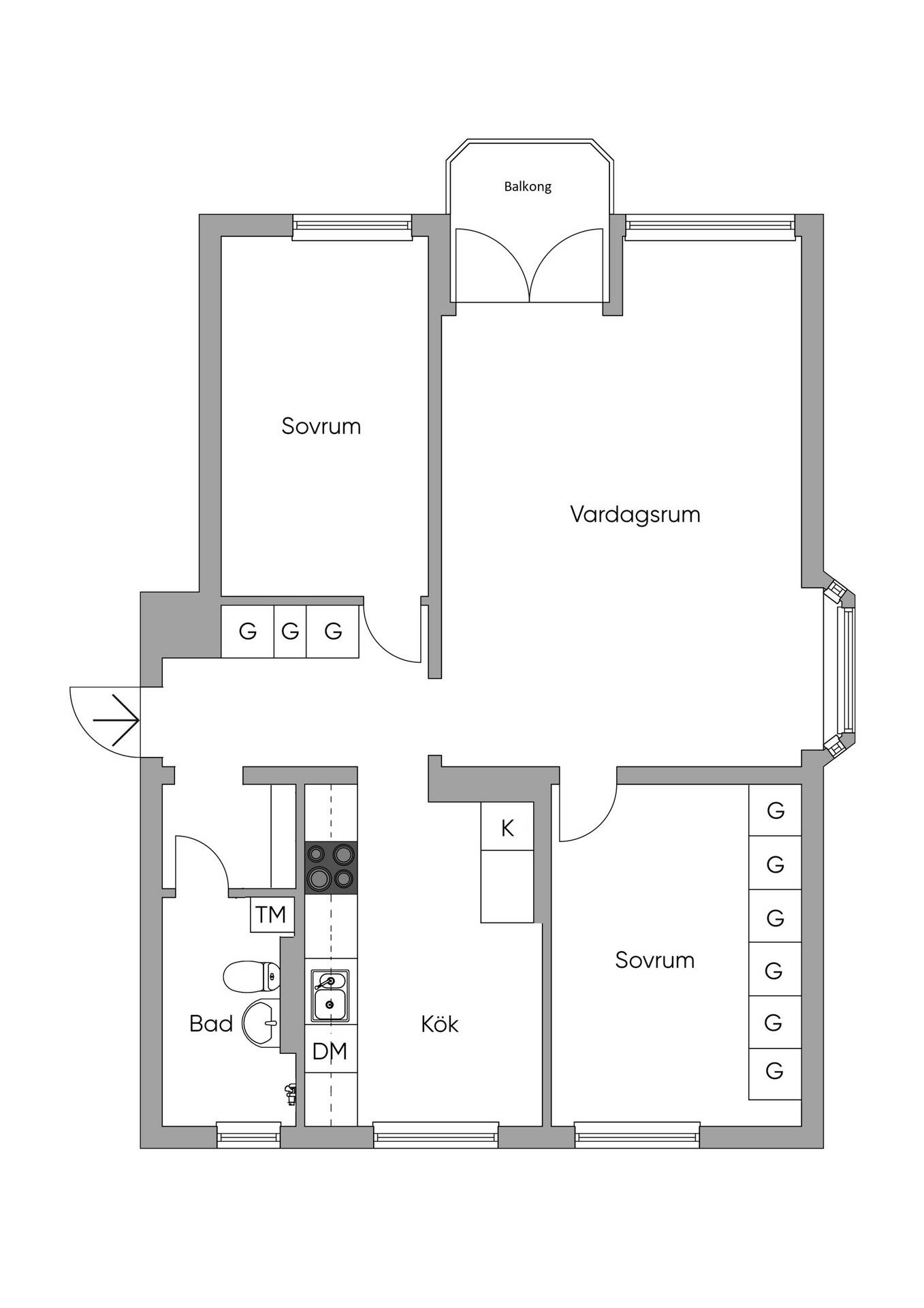 3 rum Lägenhet på Mäster Simons väg 11A, 2 tr Ritorp Norra Frösunda Solna kommun - bild 22