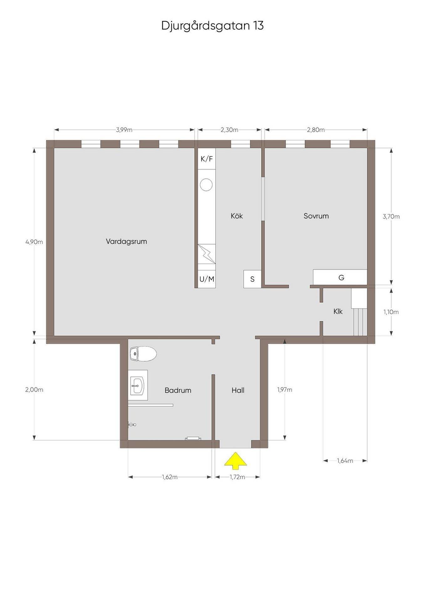 2 rum Lägenhet på Djurgårdsgatan 13 Centralt Linköpings kommun - bild 15