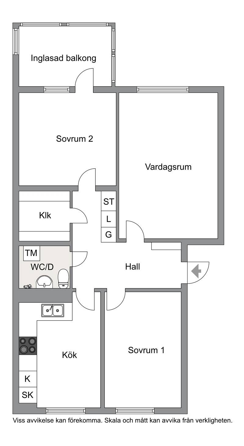 3 rum Lägenhet på Hamngatan 55B Gamla Staden Lidköpings kommun - bild 26