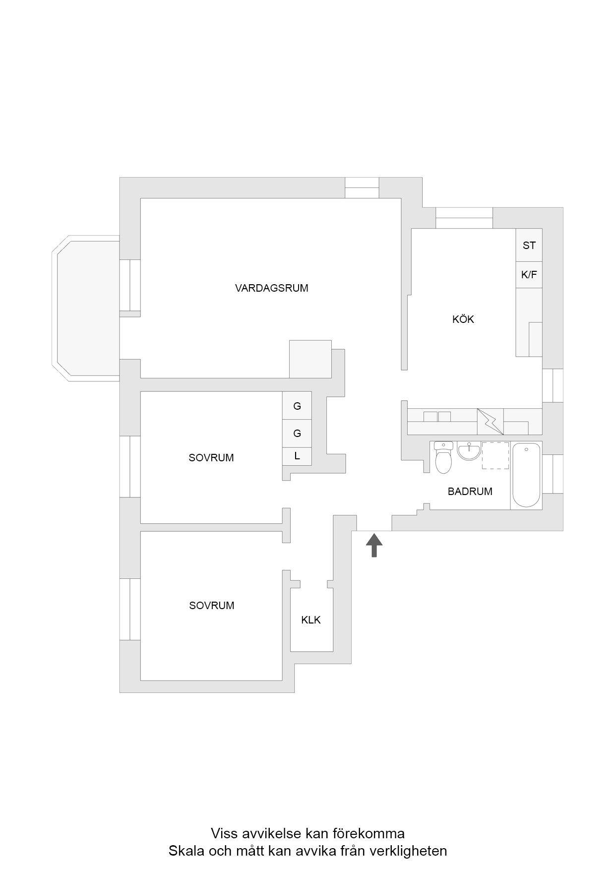 3 rum Lägenhet på Aspvretsgatan 1E Gideonsberg Västerås kommun - bild 19