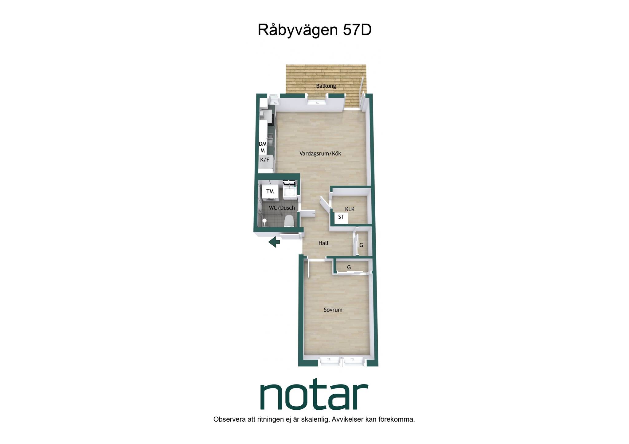 2 rum lägenhet på Råbyvägen 57D Gränby, Uppsala kommun - bild 4