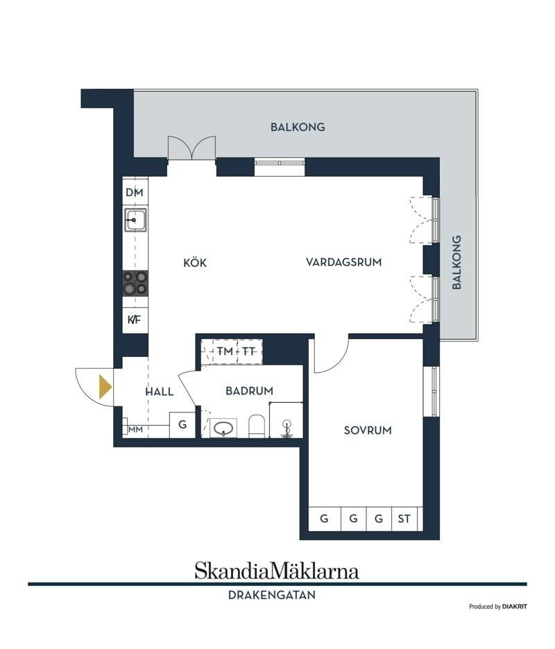 2 rum Lägenhet på Drakengatan 1, våning 5 av 5 Barkarbystaden Järfälla kommun - bild 16