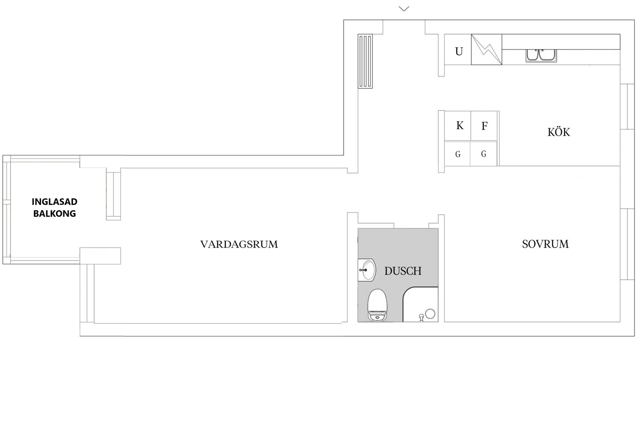 2 rum Lägenhet på Kungsgårdsvägen 34B Skälby Kalmar kommun - bild 16