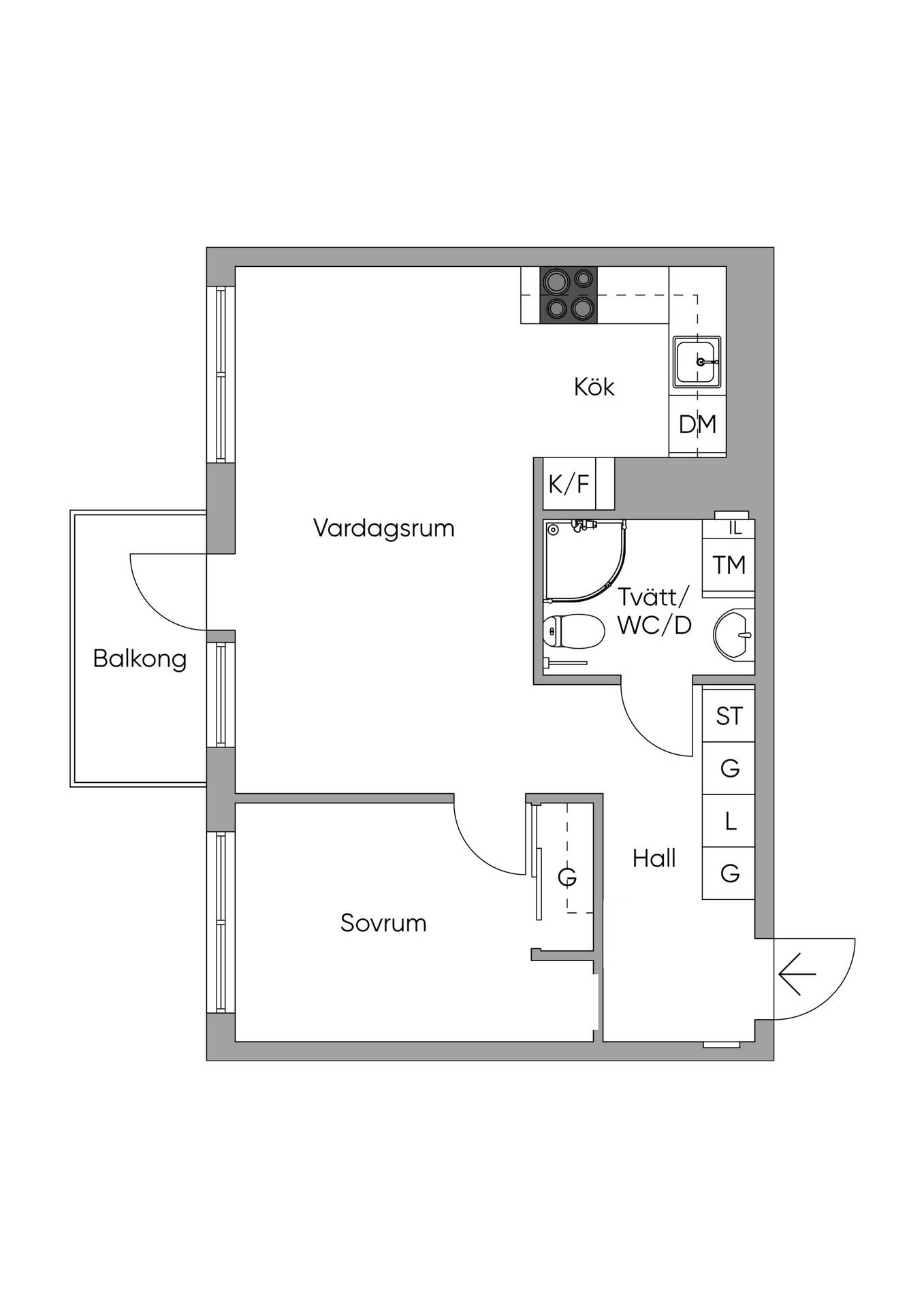 2 rum Lägenhet på Gaffelseglet 44 Vega Haninge kommun - bild 45