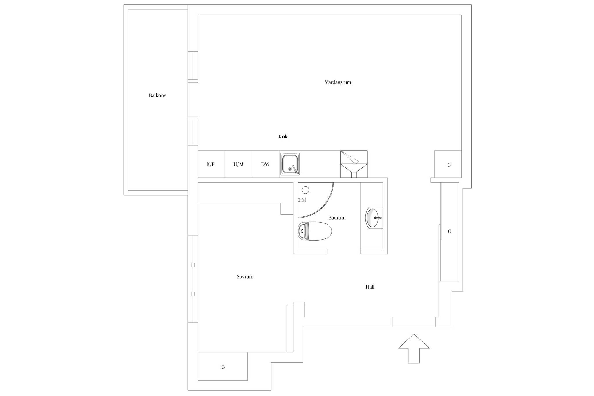 2 rum Lägenhet på John Bergs Plan 4 Kungsholmen Stockholms kommun - bild 21