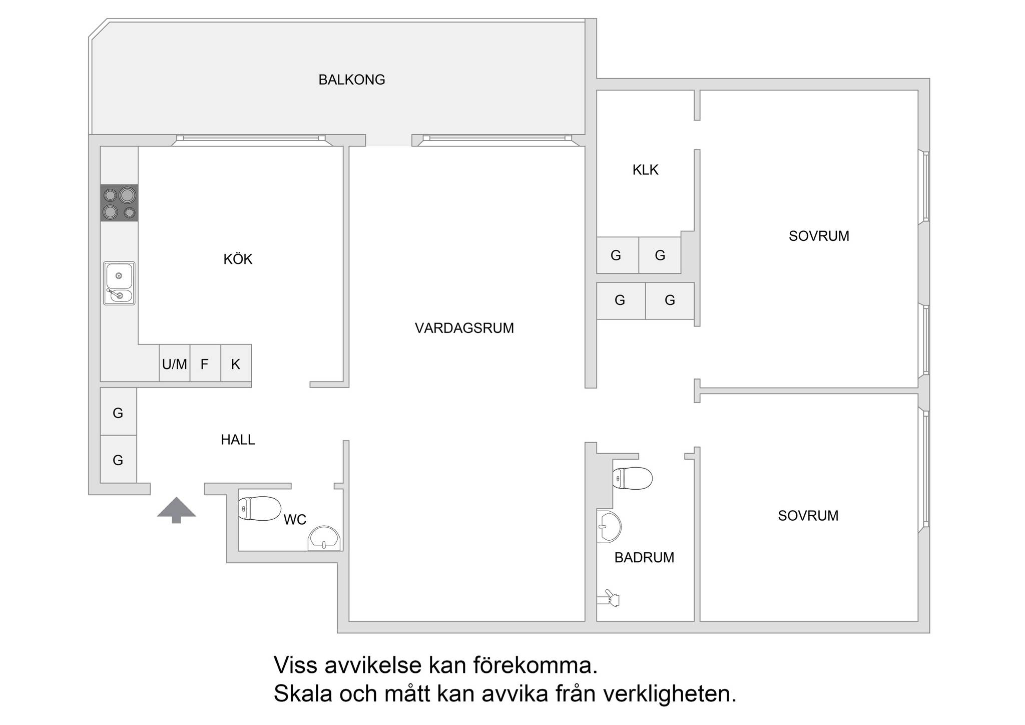 3 rum Lägenhet på Infanterigatan 27 Vån 10/10 Huvudsta Solna kommun - bild 8