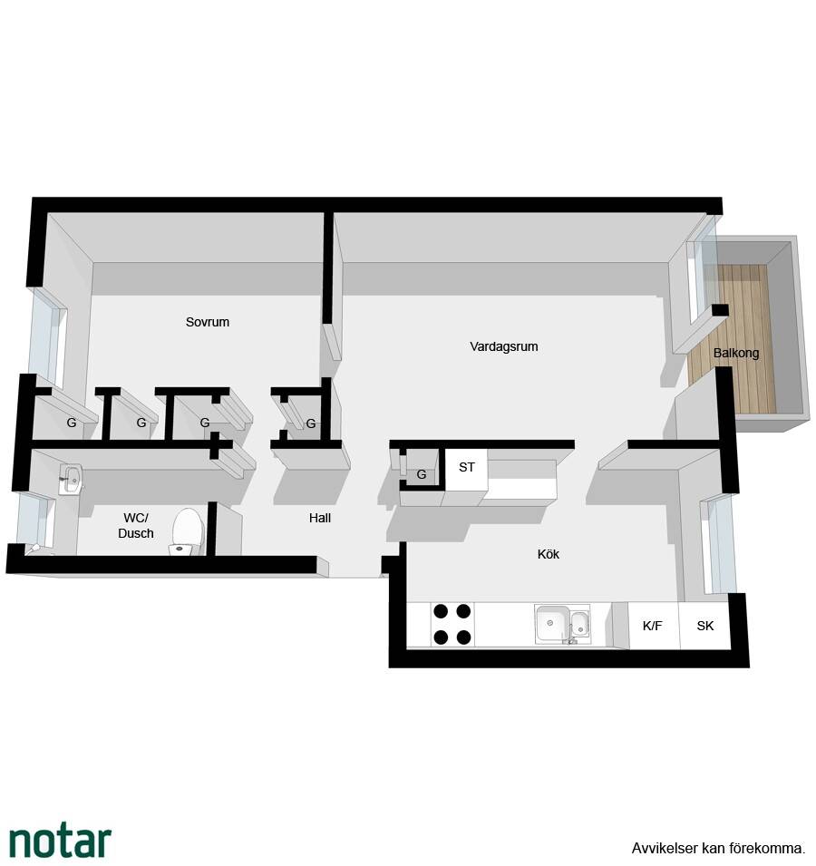 2 rum Lägenhet på Holbergsgatan 24 Bromma Blackeberg Stockholms kommun - bild 12