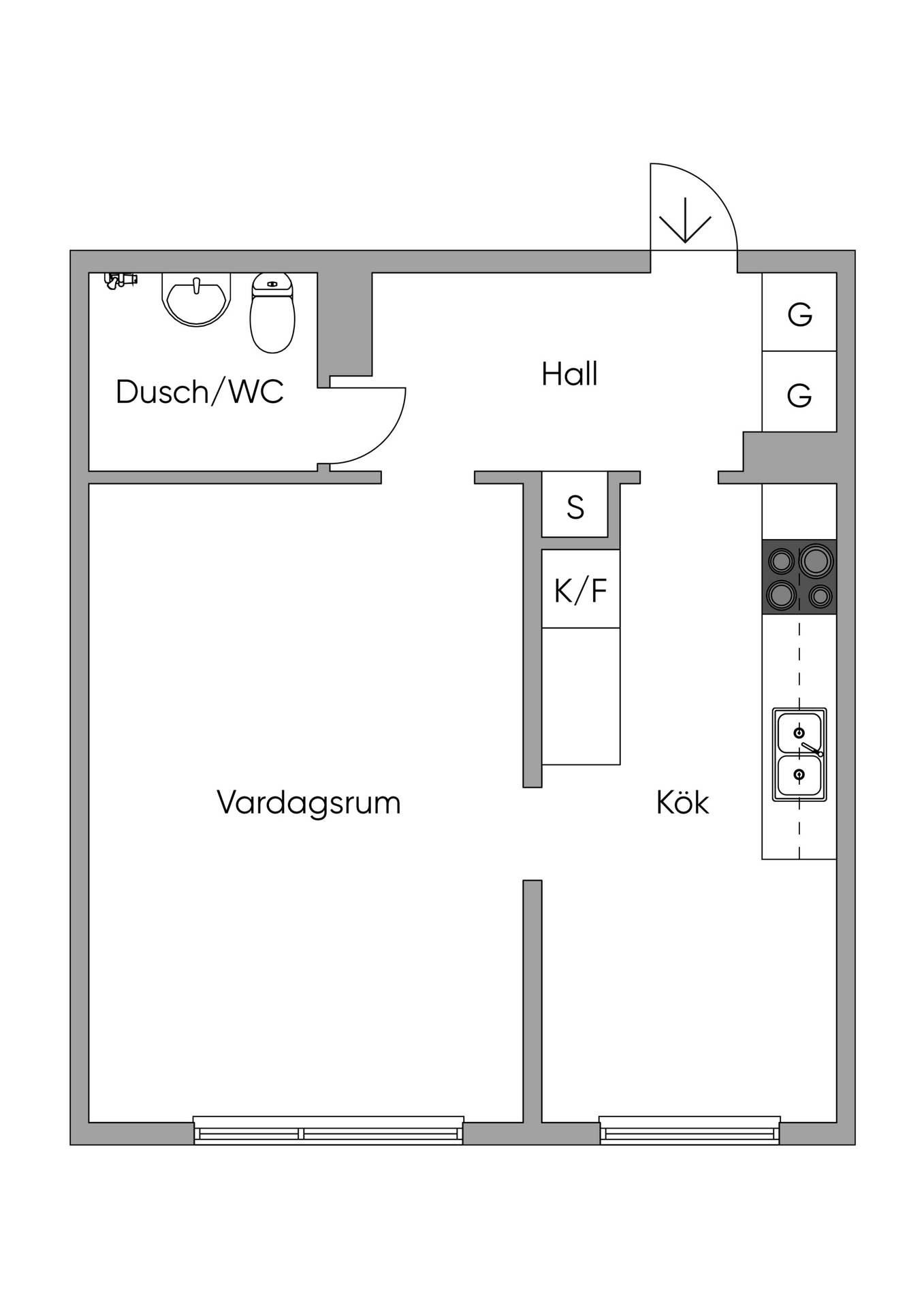 1 rum Lägenhet på Engelbrektsgatan 15B Hagalund Borlänge kommun - bild 15