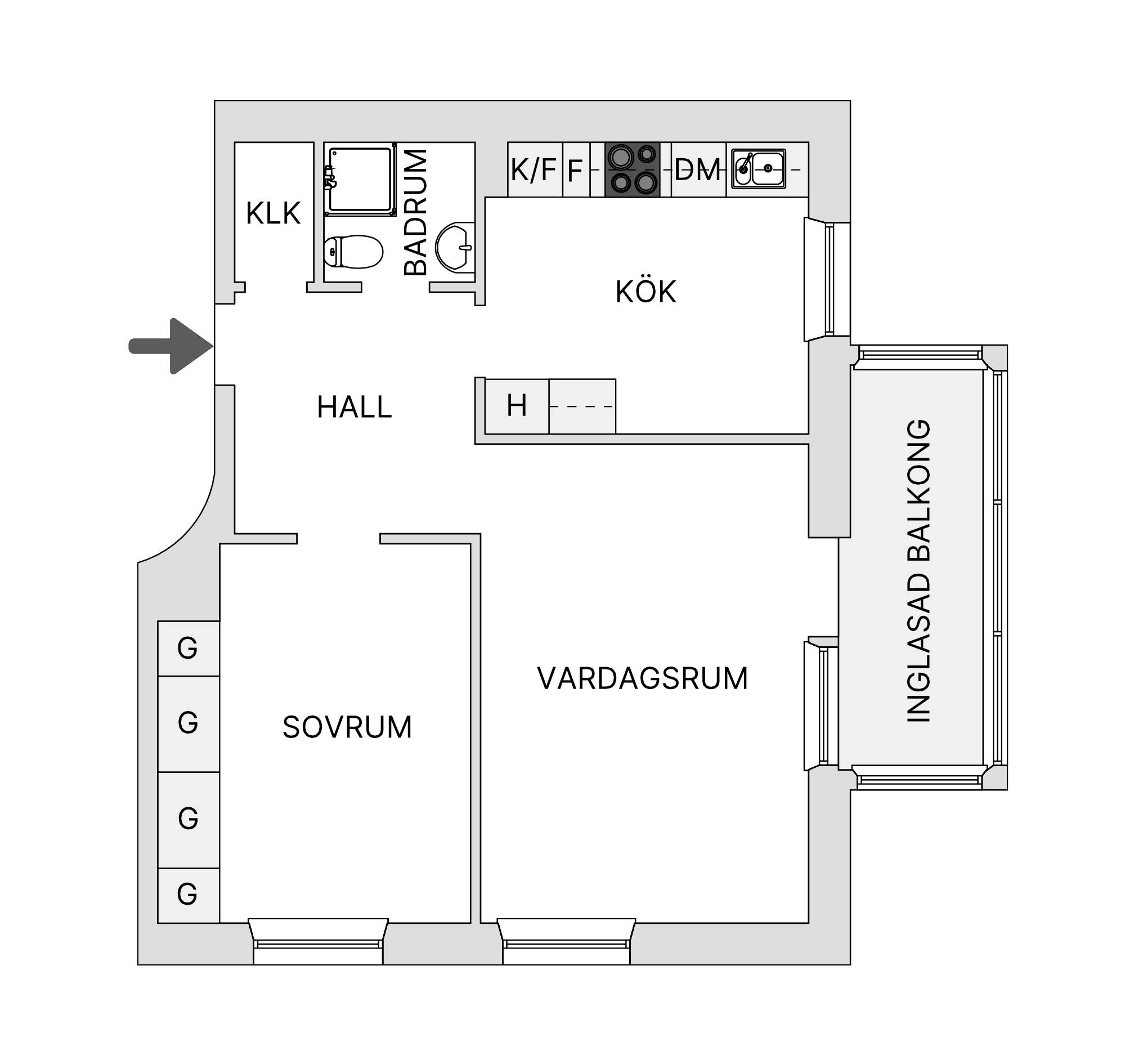 2 rum Lägenhet på Toleredsgatan 17 Centrala Hisingen Göteborgs kommun - bild 19