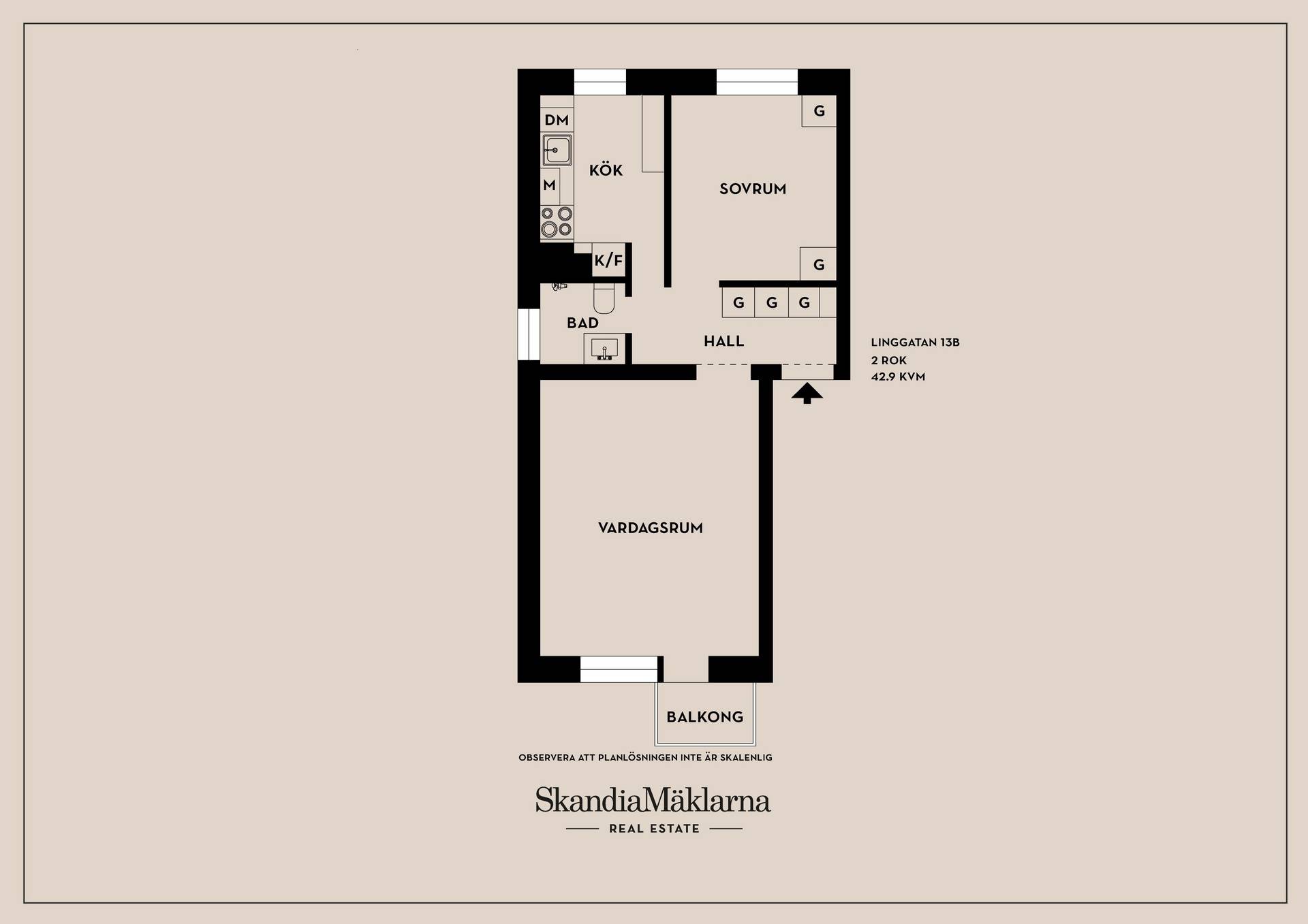 2 rum Lägenhet på Linggatan 13 B Vasastaden Linköpings kommun - bild 18