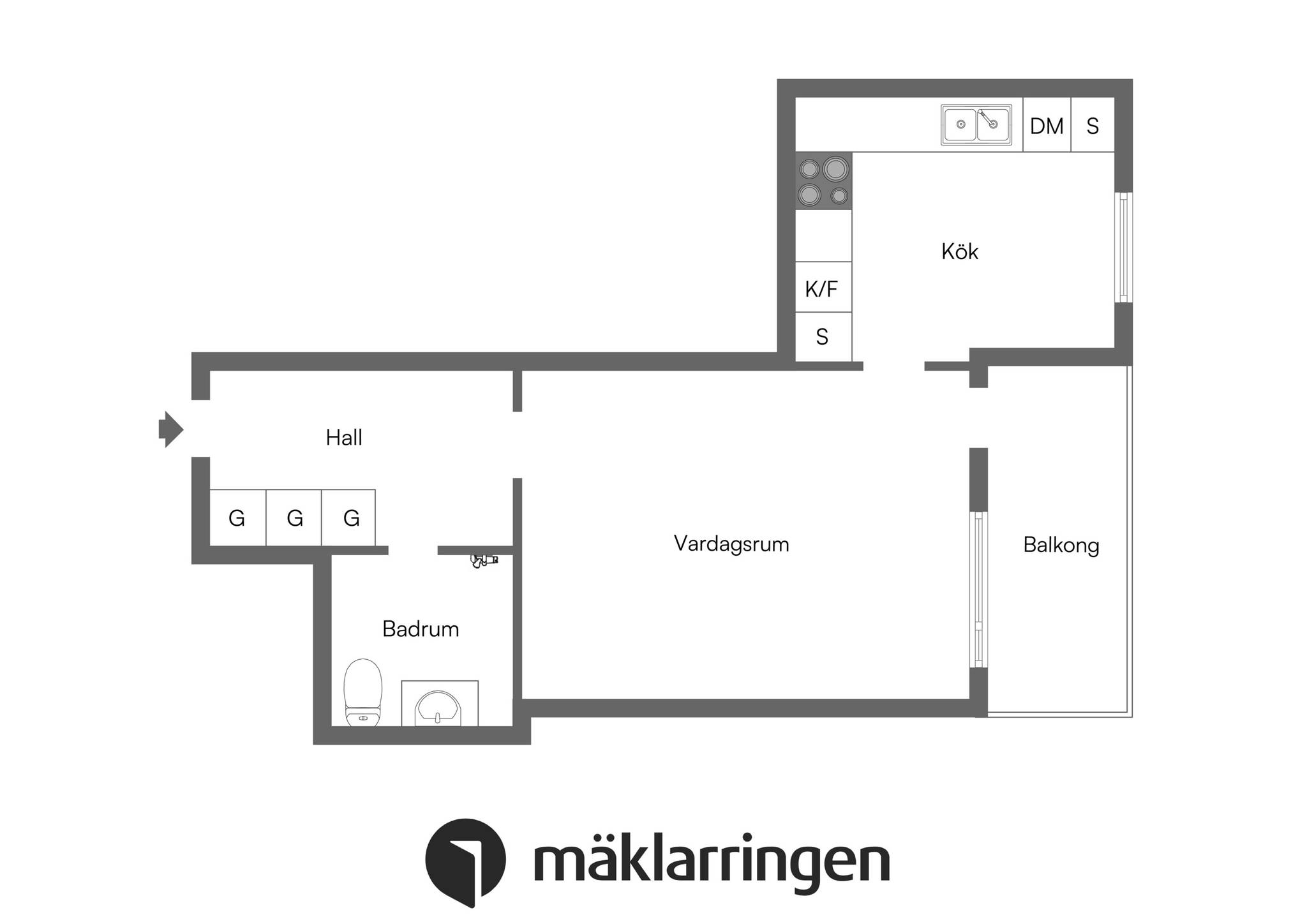 1 rum Lägenhet på Aprikosgatan 31 Hässelby Strand Stockholms kommun - bild 15