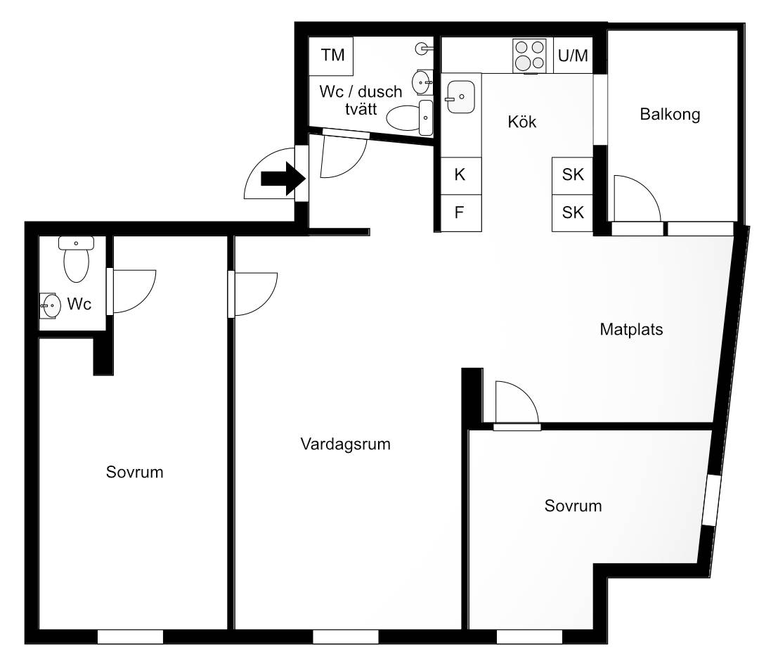 3 rum Lägenhet på Munkgatan 21 Centralt Arboga kommun - bild 20