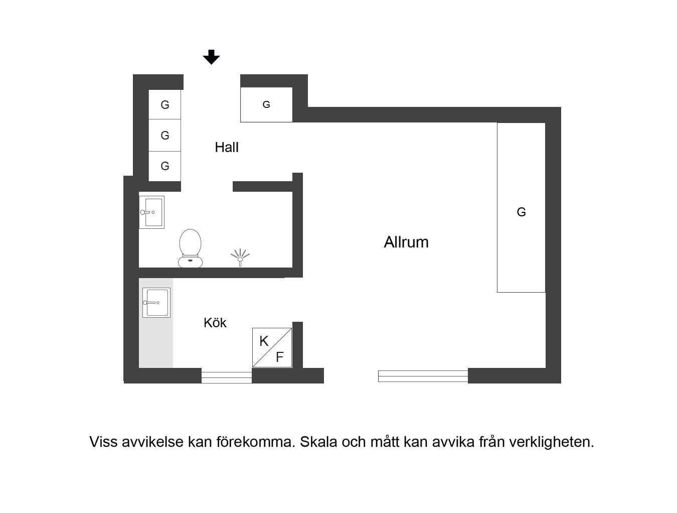 1 rum Lägenhet på Grebyvägen 29 Kimstad Norrköpings kommun - bild 2
