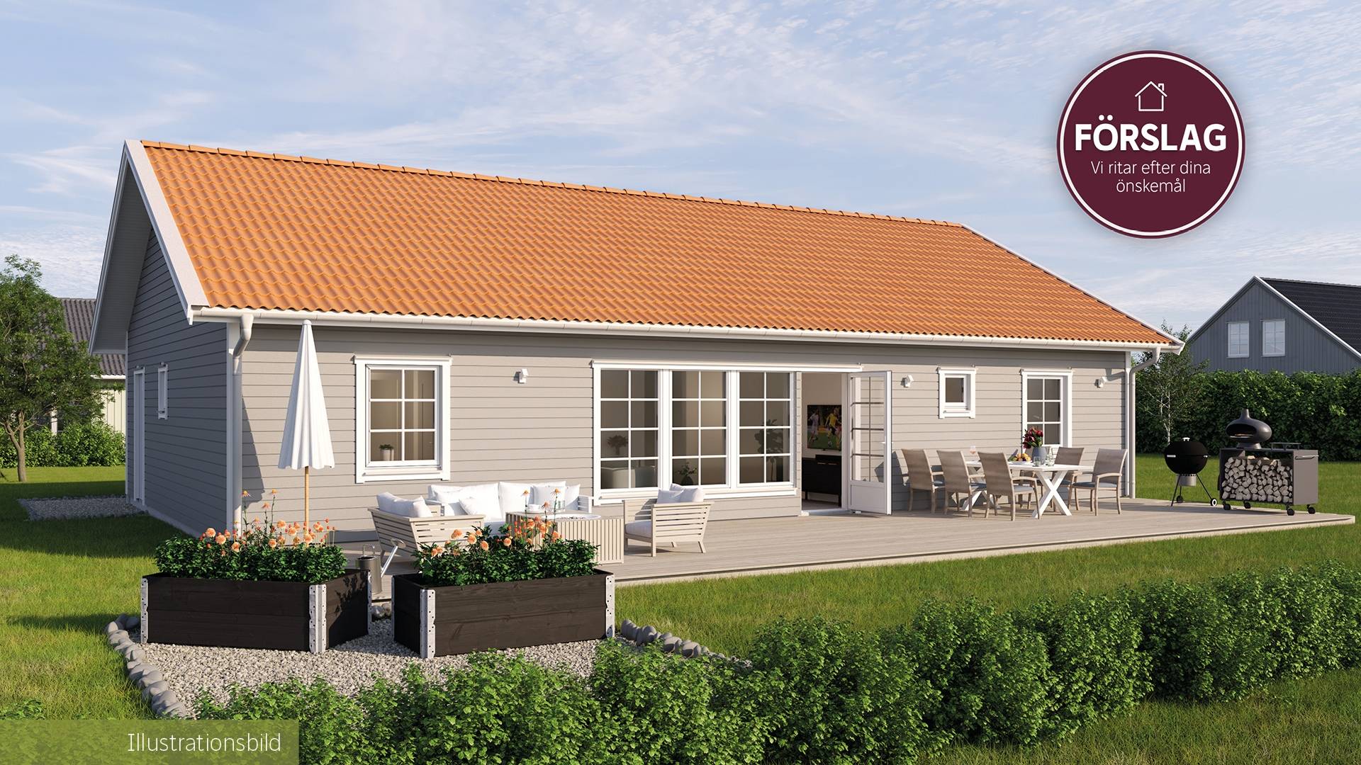 villa på Källängsvägen 2, tomt 2 Långås, Falkenbergs kommun - bild 1