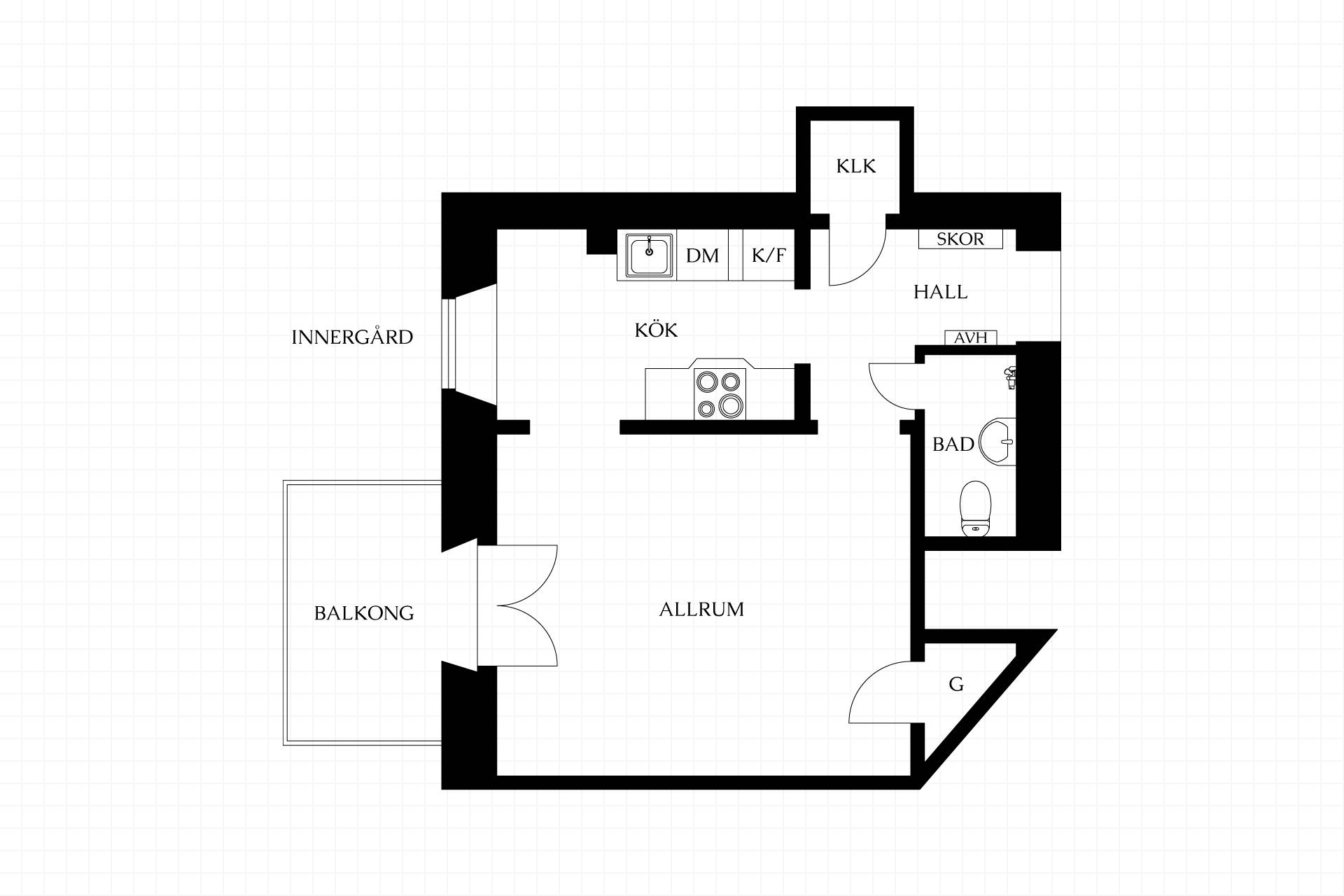 1 rum Lägenhet på Torsgatan 40A, 1 tr över gård Vasastan Stockholms kommun - bild 40