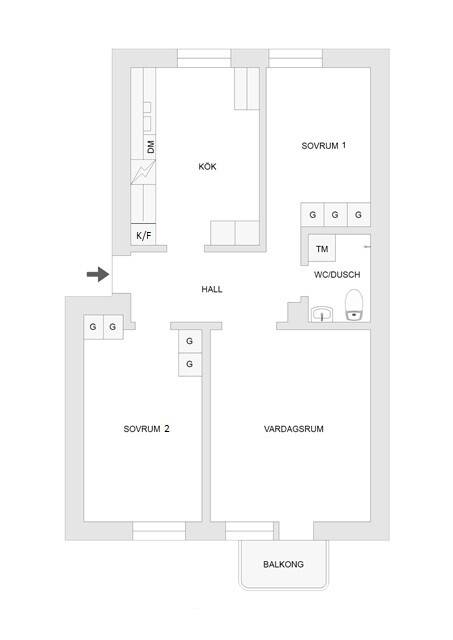 3 rum Lägenhet på Sjätte Tvärgatan 16 Brynäs Gävle kommun - bild 18