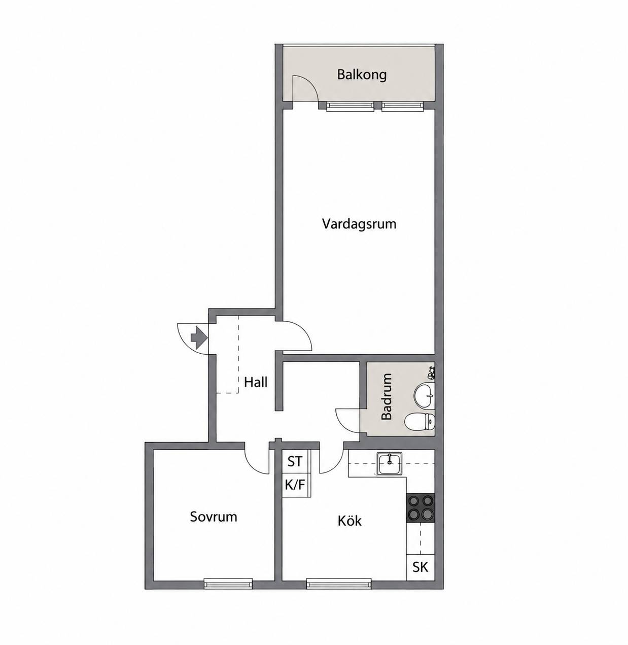 2 rum Lägenhet på Gransätersgatan 2B Centrala Norrtälje Norrtälje kommun - bild 24
