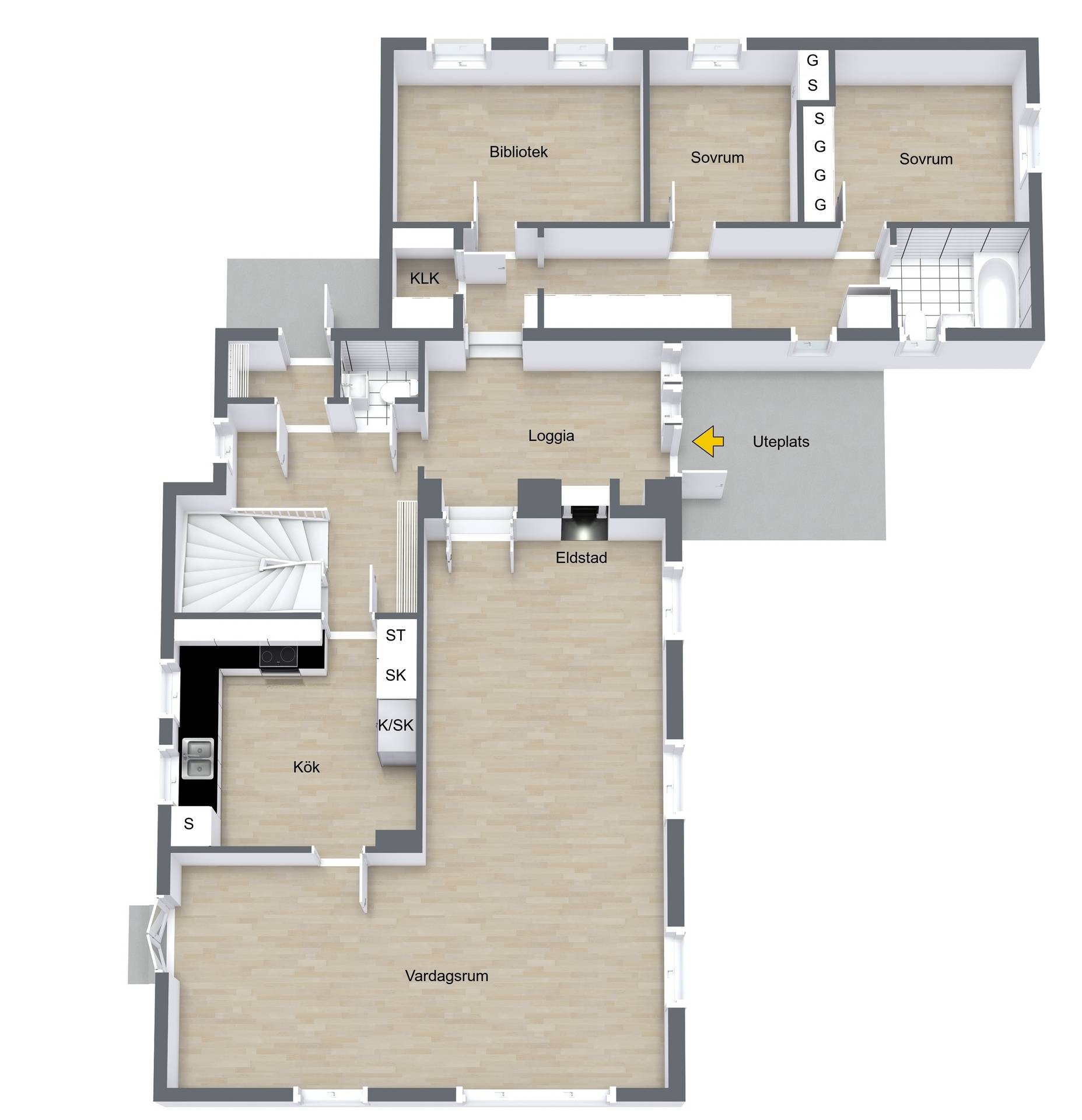 8 rum Villa på Döbelnsgatan 15 Kåbo Uppsala kommun - bild 40