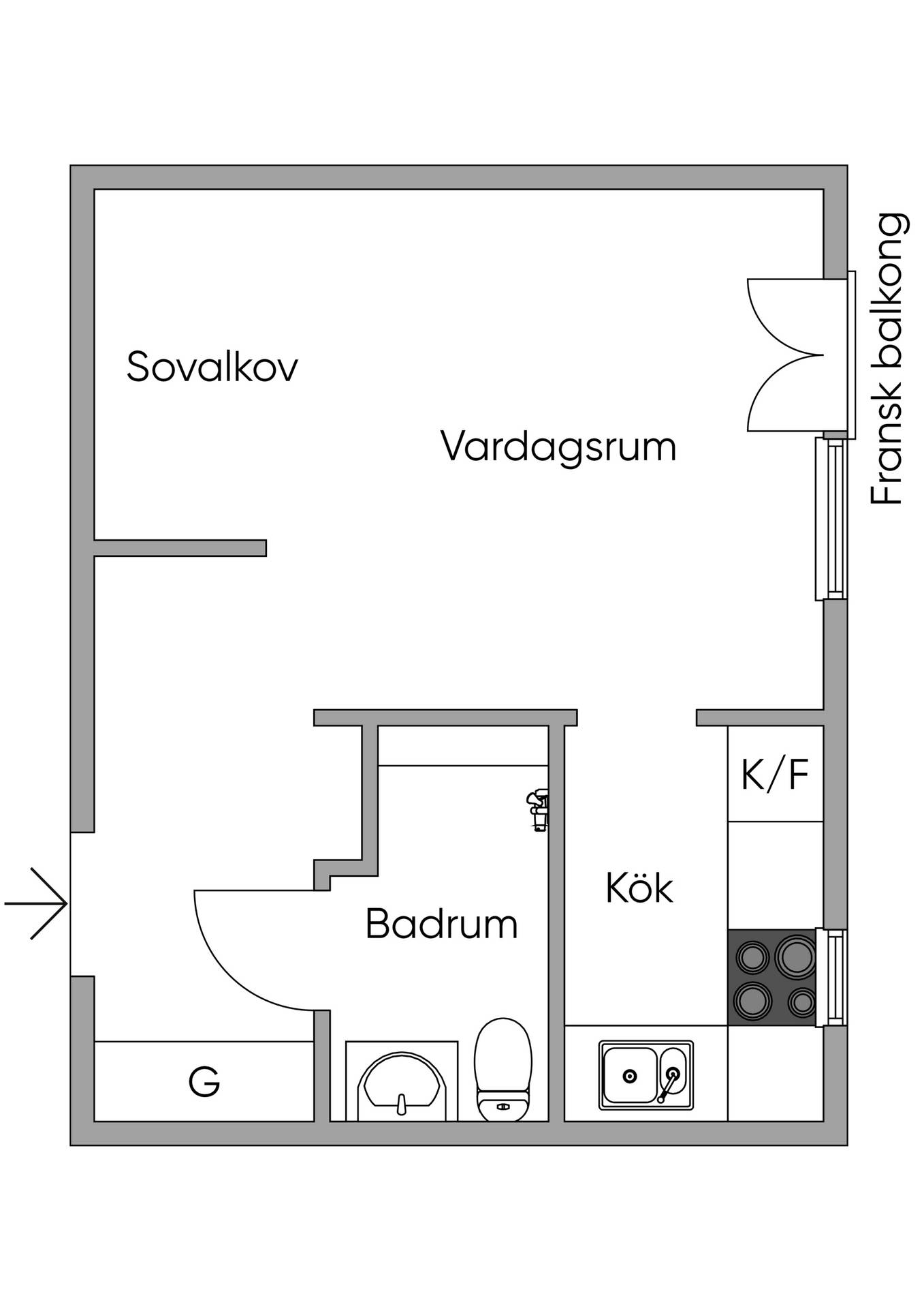 1.5 rum Lägenhet på Fyrskeppsvägen 33 Kärrtorp Stockholms kommun - bild 16