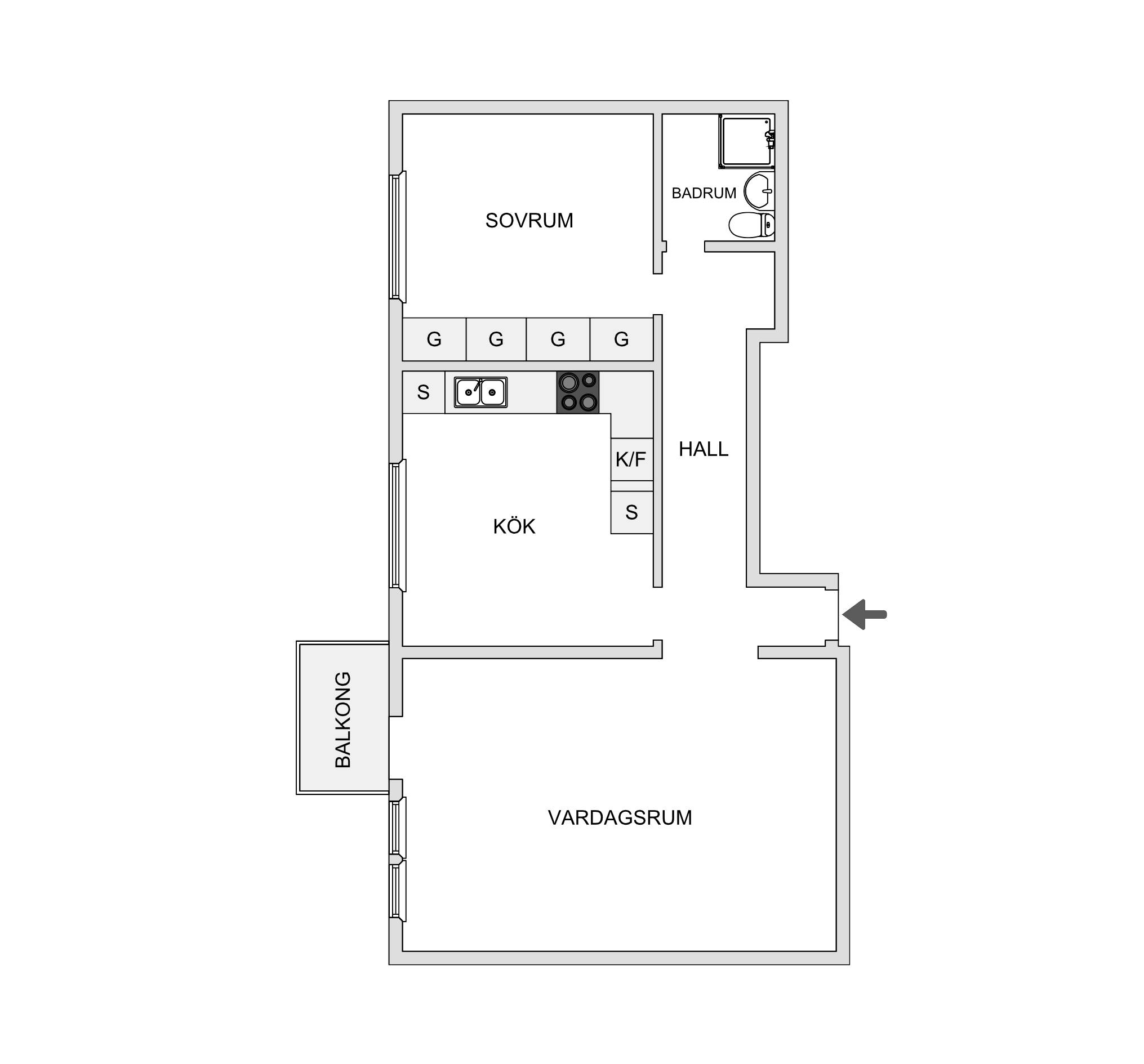 2 rum Lägenhet på Vintervädersgatan 5 Biskopsgården Göteborgs kommun - bild 19