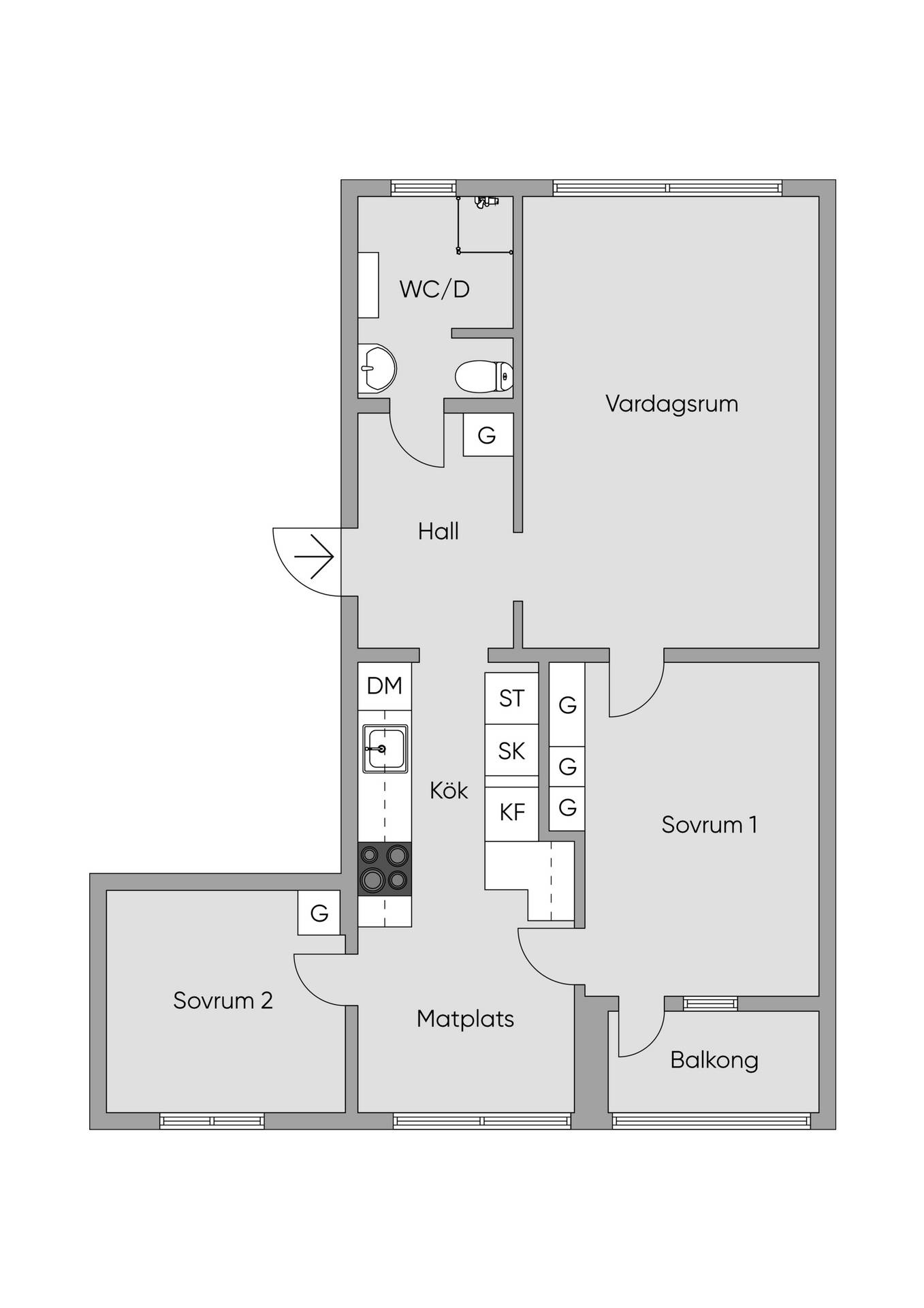 3 rum Lägenhet på Heimdalsgatan 24 Valsta Sigtuna kommun - bild 16
