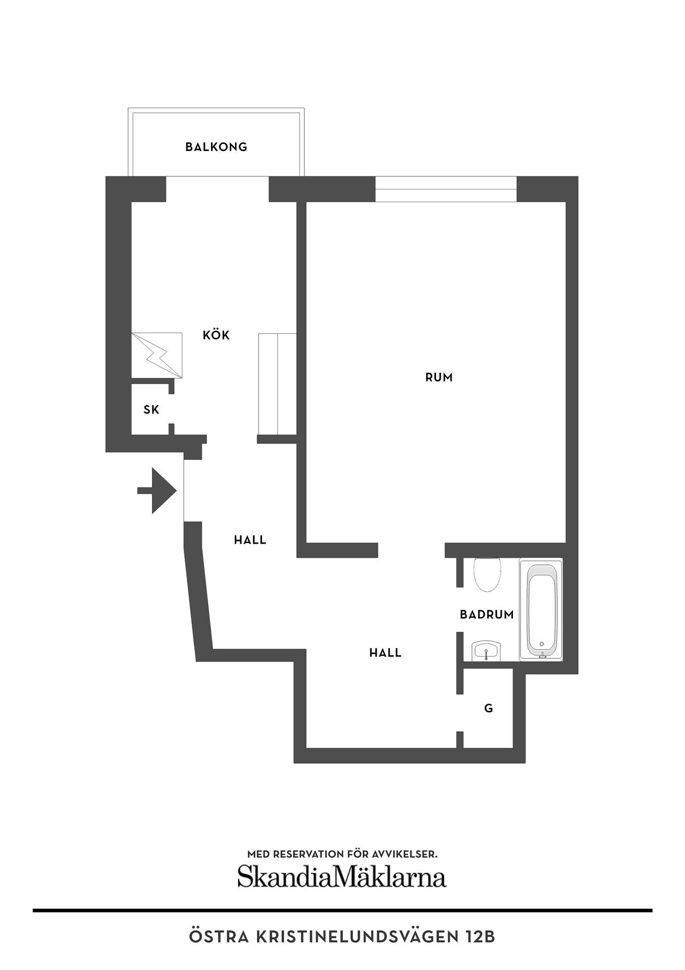 1.5 rum Lägenhet på Östra Kristinelundsvägen 12B Slottsstaden Malmö kommun - bild 21
