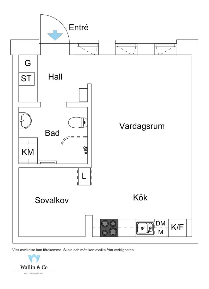 1.5 rum Lägenhet på Mjölnarvägen 6 E Nacka - Kvarnholmen Nacka kommun - bild 22