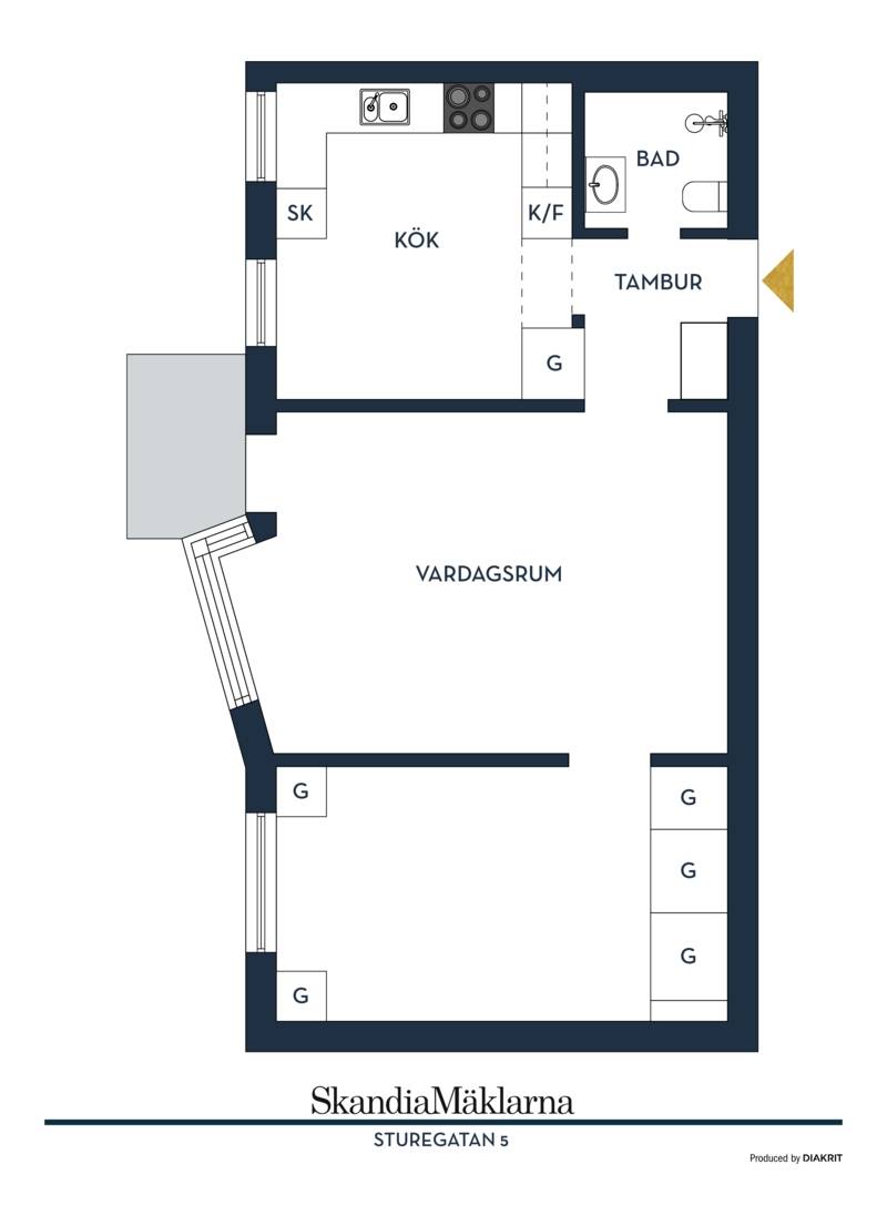 2 rum Lägenhet på Sturegatan 5 Centralt/Vasastaden Linköpings kommun - bild 21