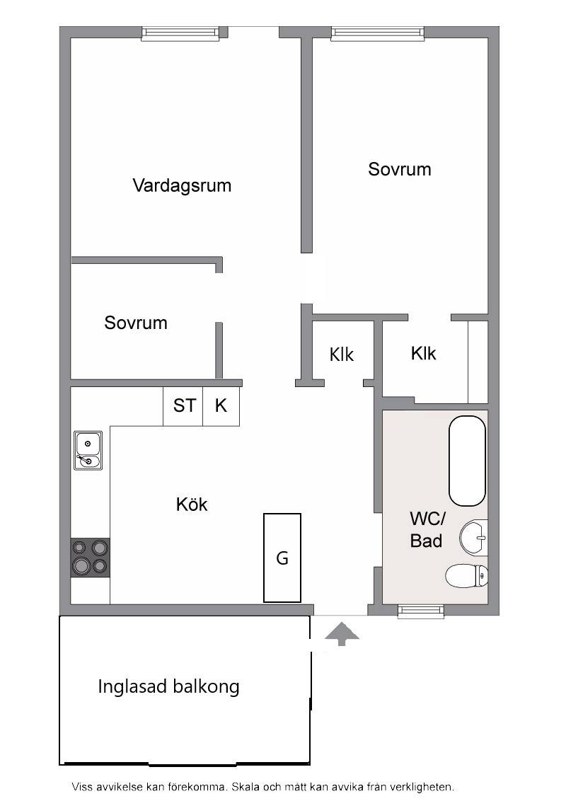 2.5 rum Lägenhet på Tallåsvägen 122, 1tr Kragstalund Vallentuna kommun - bild 16