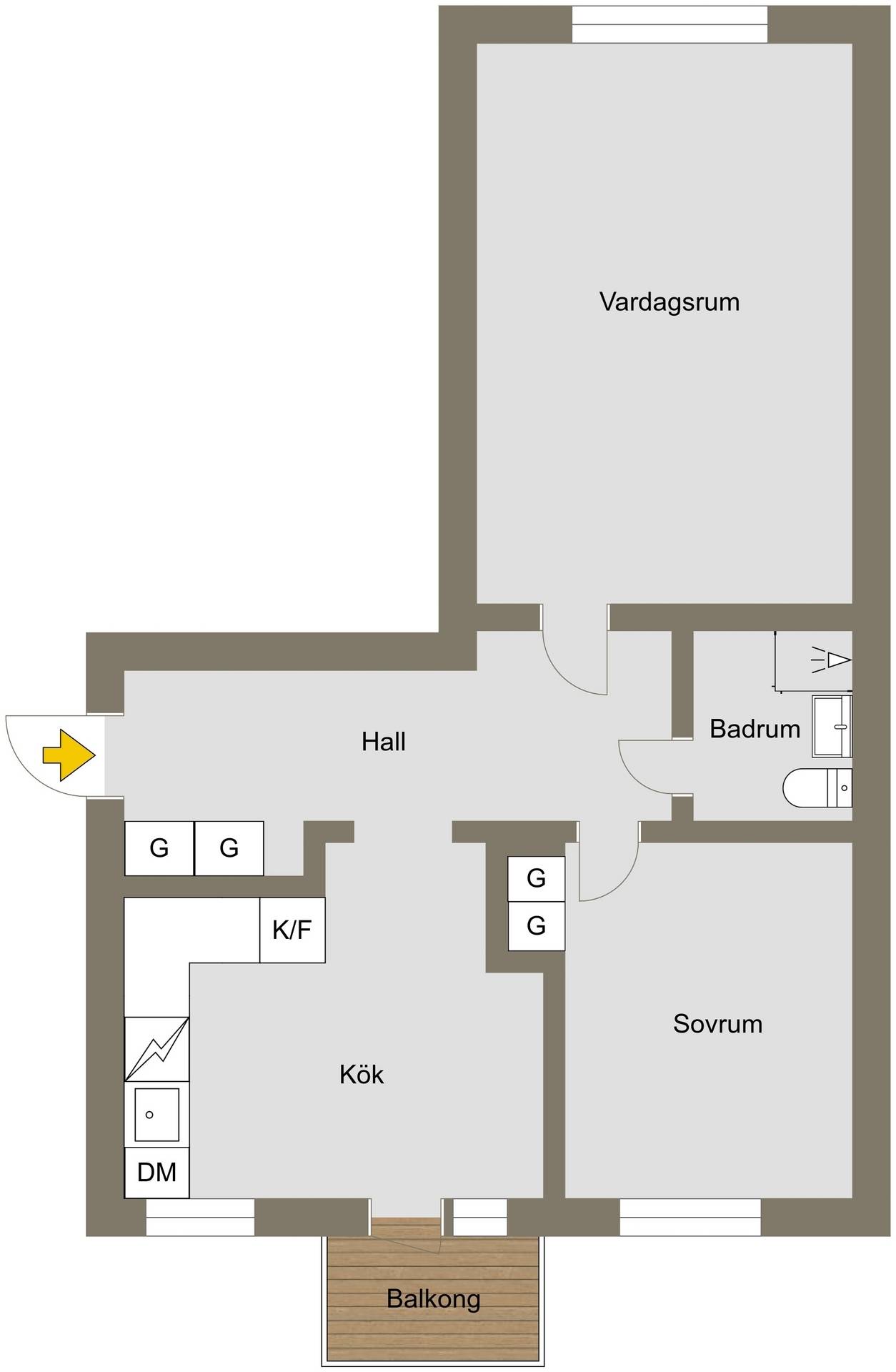 2 rum Lägenhet på Fridhemsgatan 17D Östermalm Sundsvalls kommun - bild 22