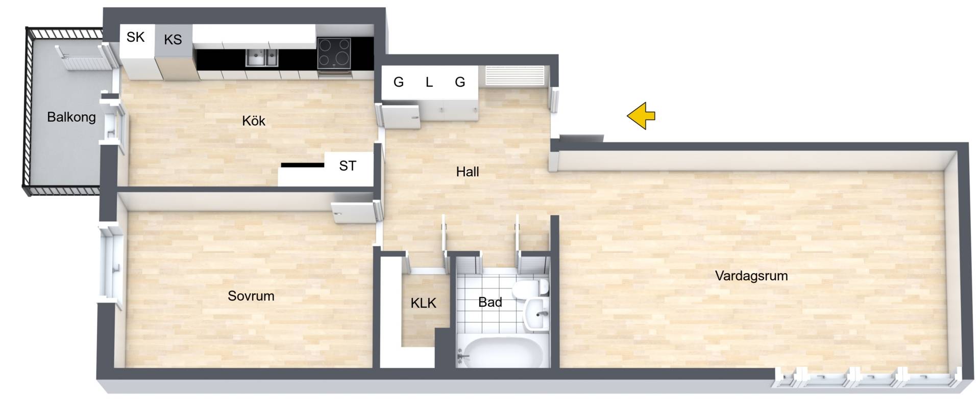 2 rum Lägenhet på Eriksgatan 11B Enköping Enköpings kommun - bild 20
