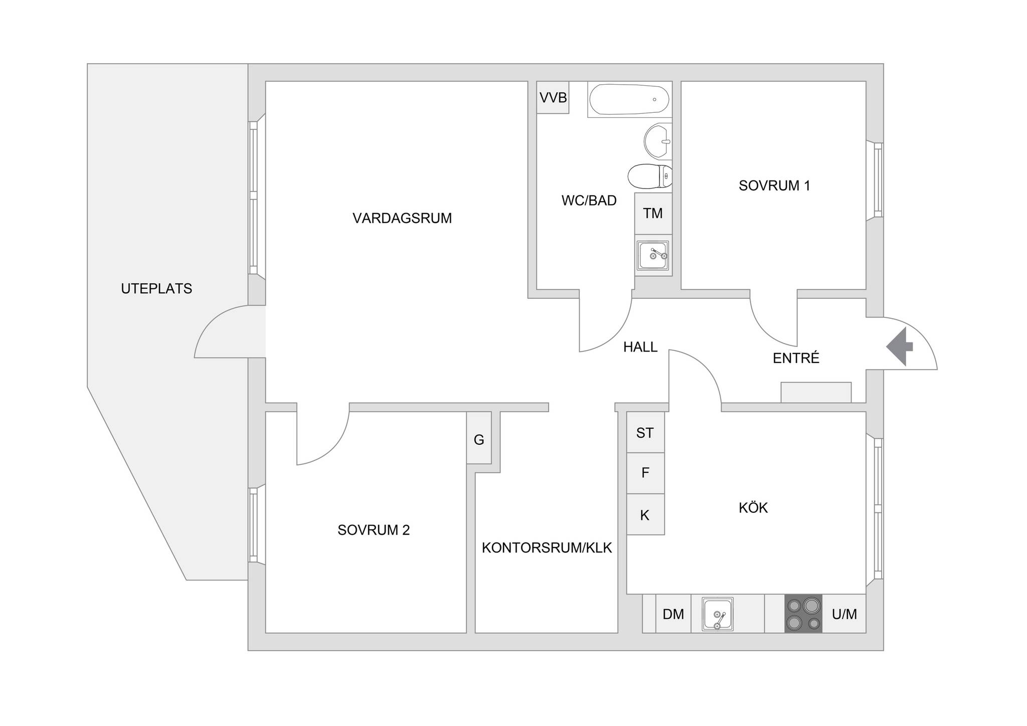 3.5 rum Lägenhet på Jordgubbsgränd 1 Viksjö Hummelmora Järfälla kommun - bild 34