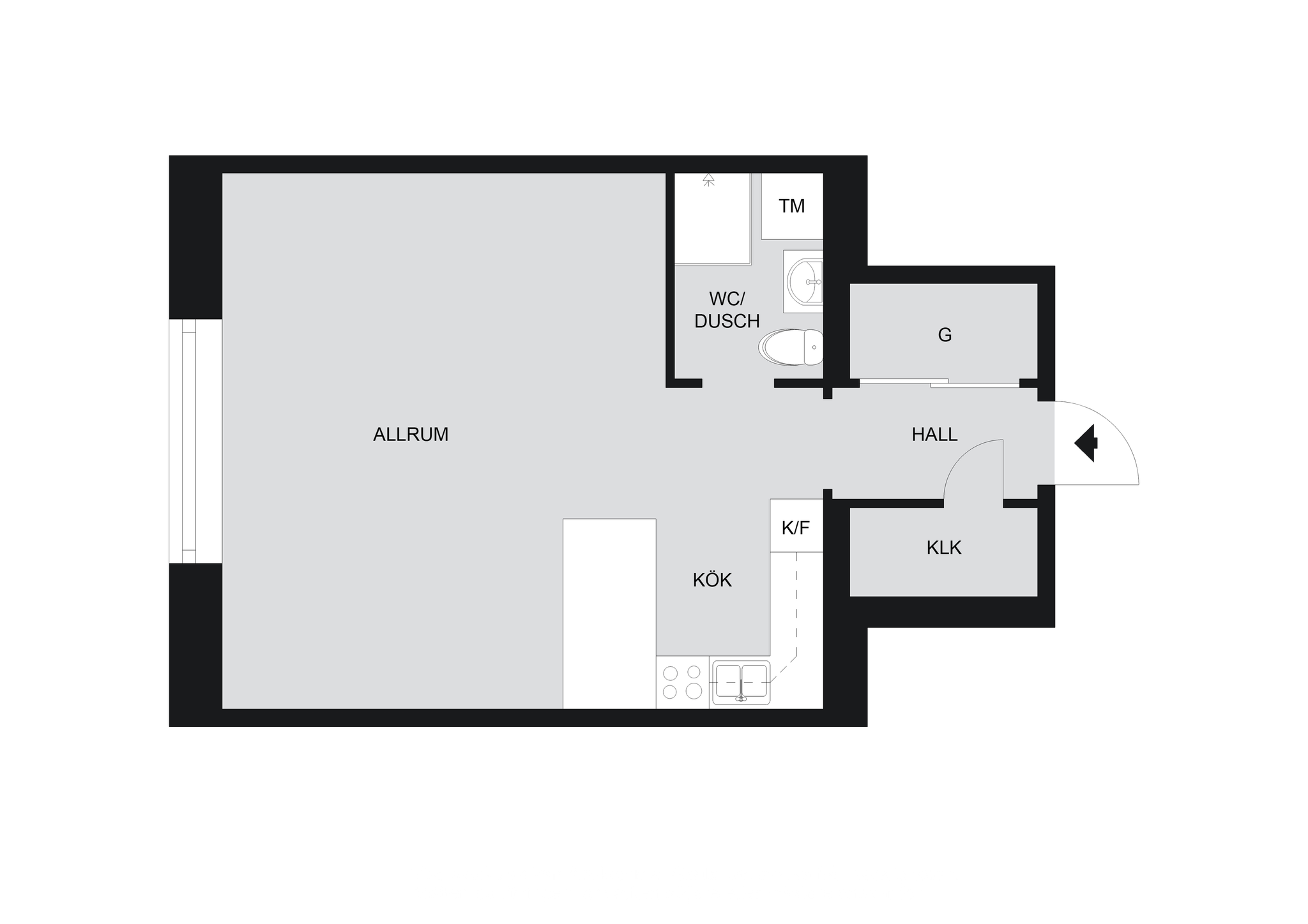 1 rum Lägenhet på Rådmansgatan 6C Öster/Oxelbergen Norrköpings kommun - bild 15