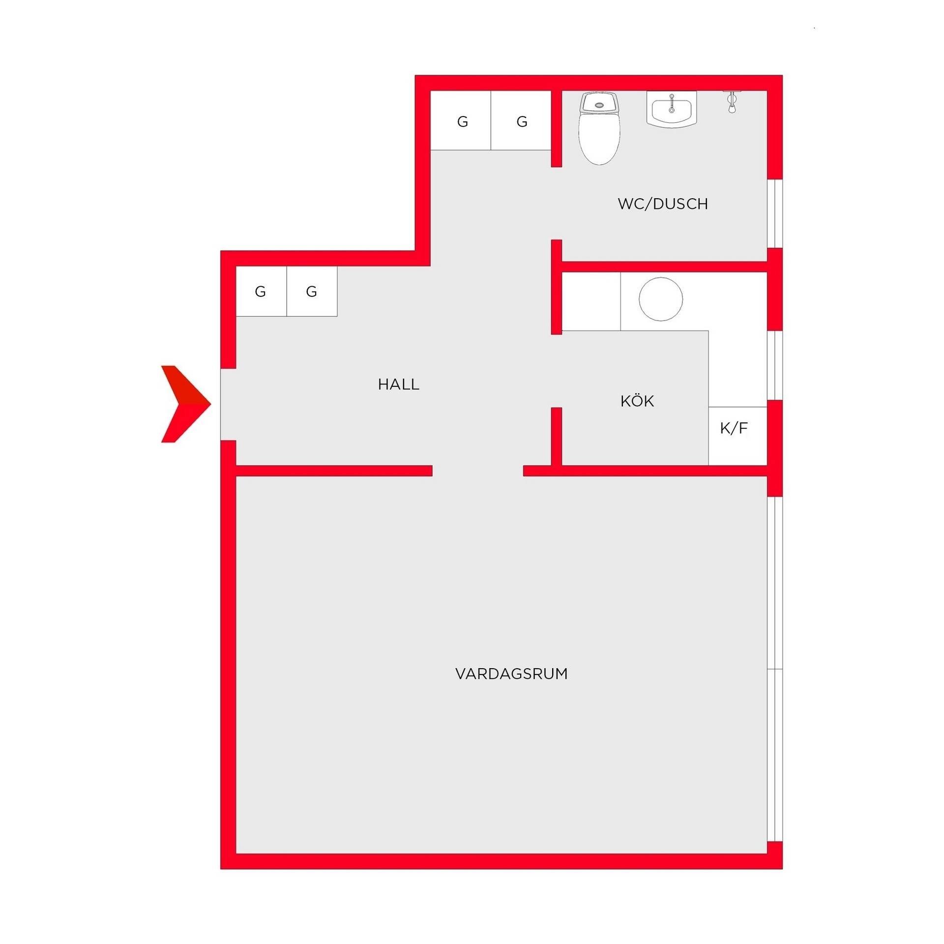 1 rum Lägenhet på Riddargatan 2B, nb Centralt, nära centrum Vadstena kommun - bild 10