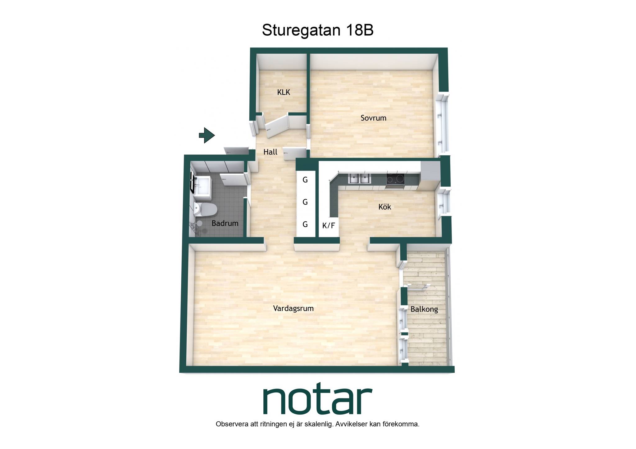 2 rum Lägenhet på Sturegatan 18B Luthagen Uppsala kommun - bild 24