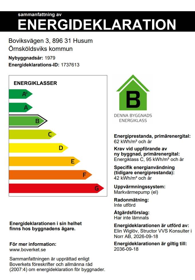 107 m² Villa på Boviksvägen 3 Husum Örnsköldsviks kommun - bild 46
