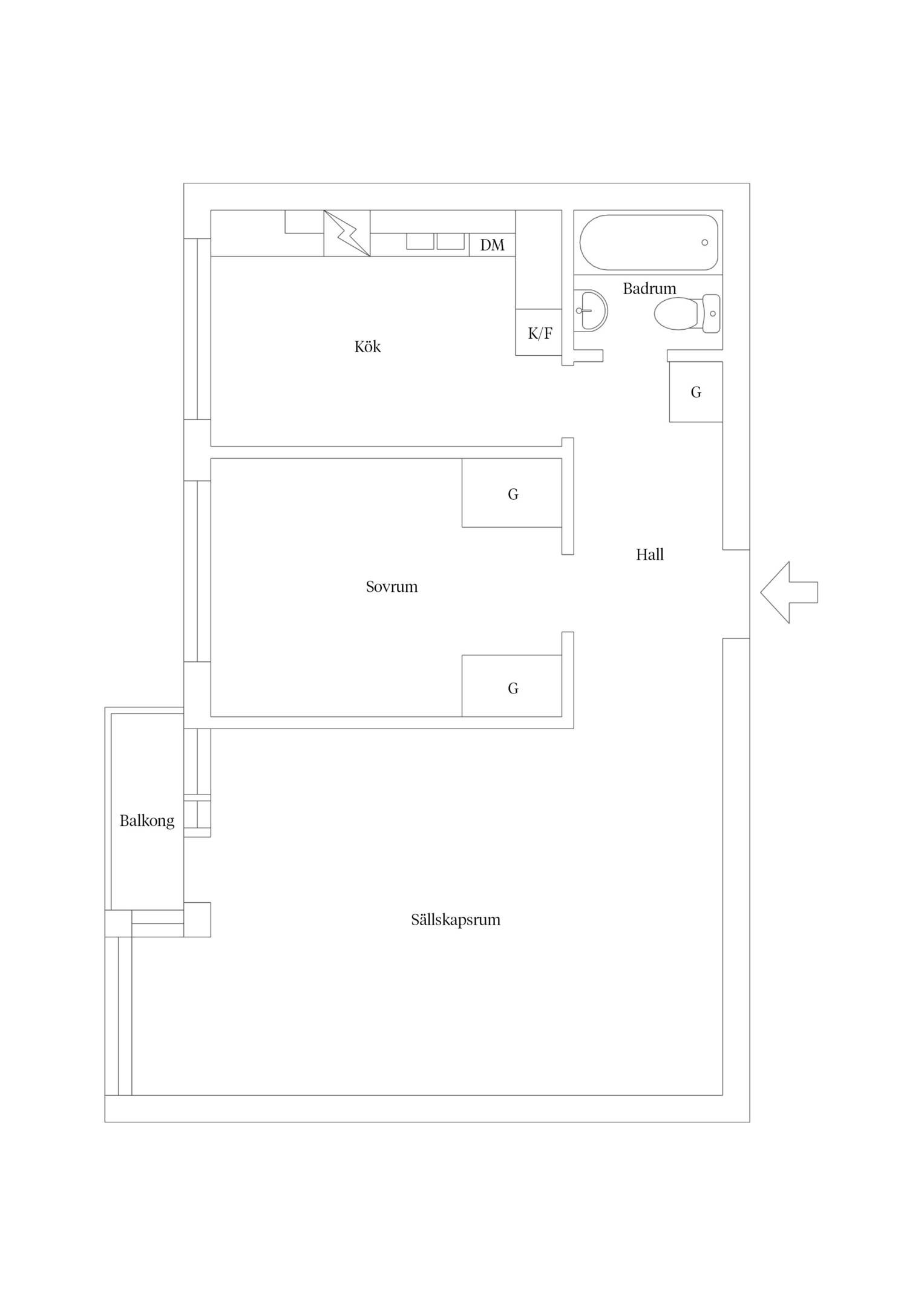 2 rum Lägenhet på Östra kristinelundsvägen 25 B Slottsstaden/Ribersborg Malmö kommun - bild 26