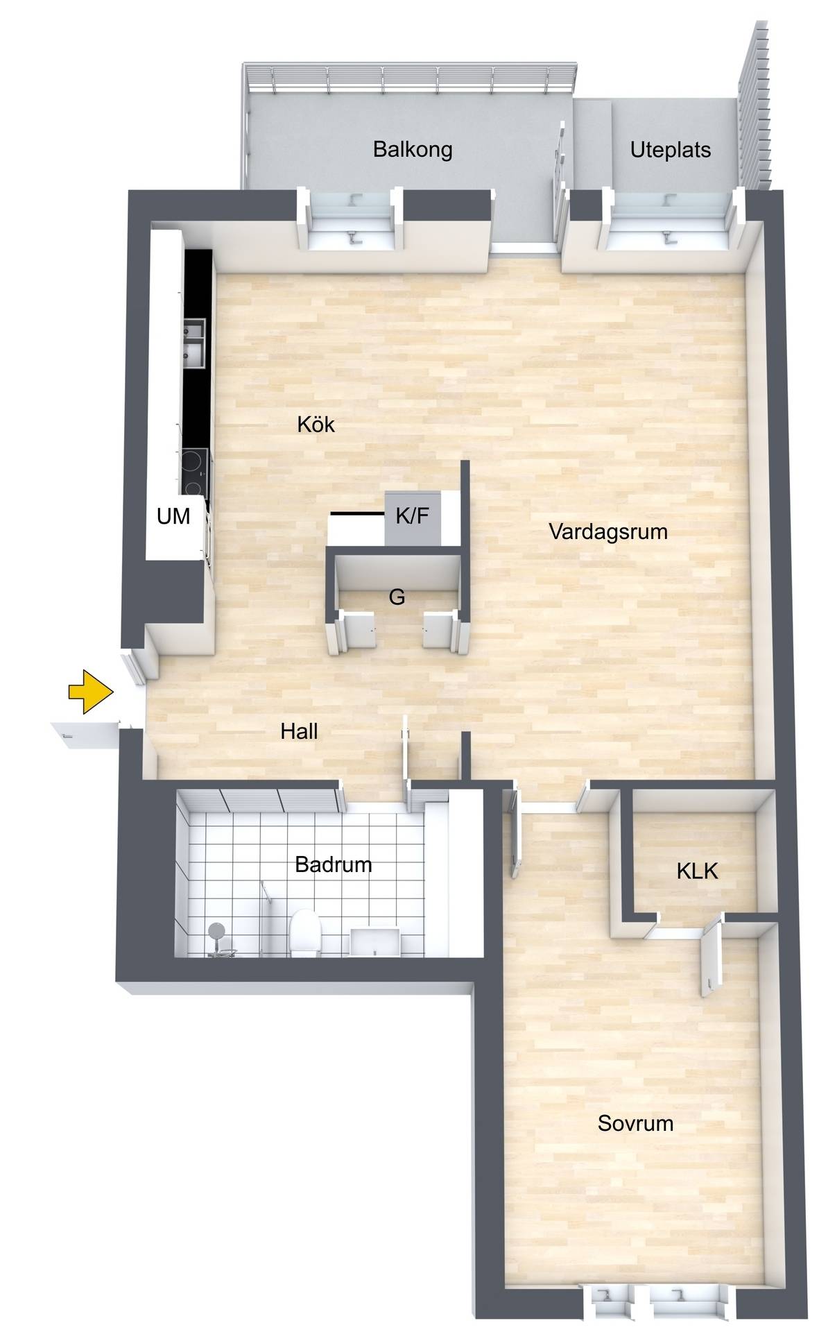 2 rum Lägenhet på Portalgatan 2B Kapellgärdet Uppsala kommun - bild 32